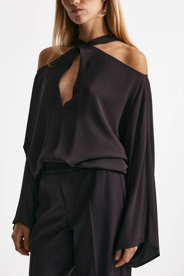 blusa cut melanzana women Federica tosi