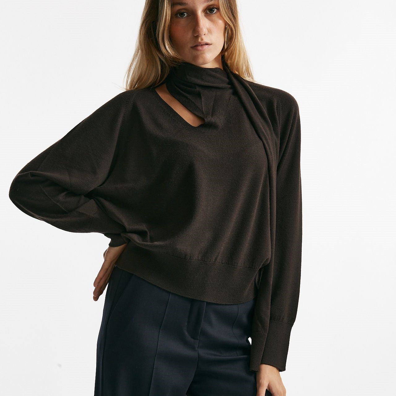 Maglia in lana rasata testa moro women Zanone - 5