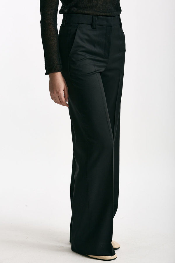 Pantalone ampio NEERA in fresco lana nero women Incotex