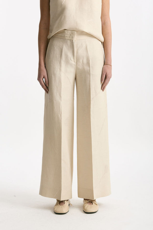 Pantalone ampio TINA in viscosa beige women Incotex