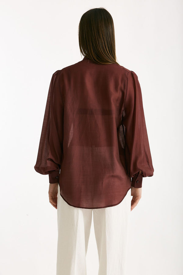 Camicia in voile MARSEM bordeaux women Marsēm