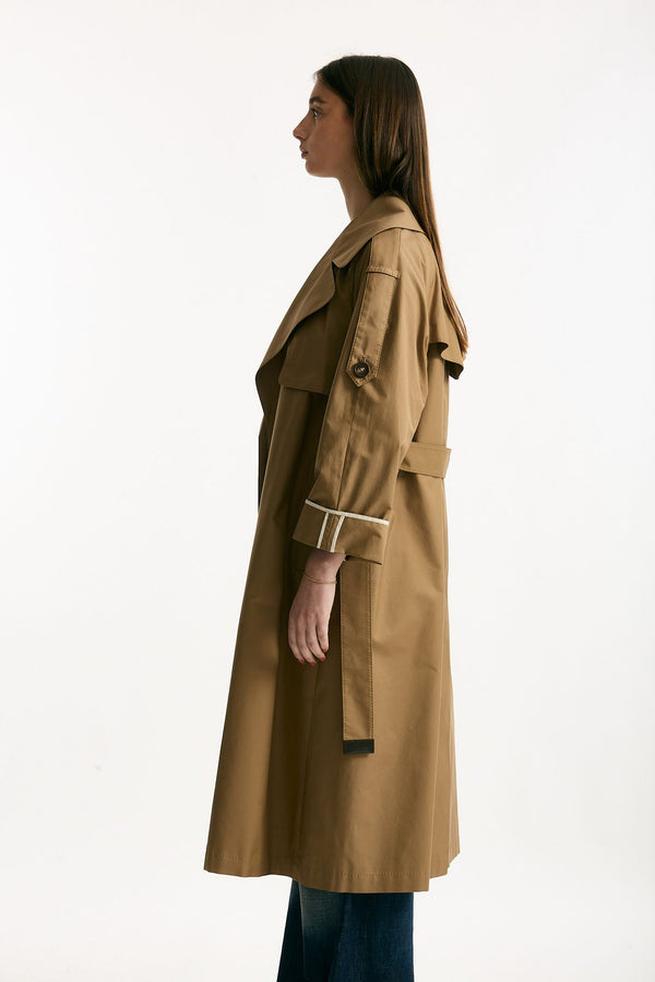 Trench over TRENCH in twill antigoccia cammello women Max mara s