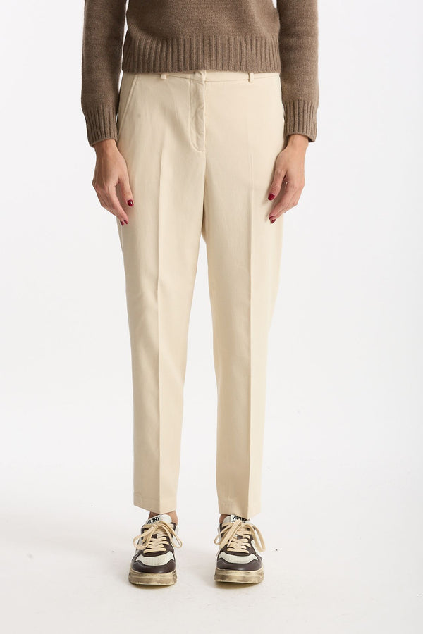 Pantalone in cotone GALENE panna women Incotex