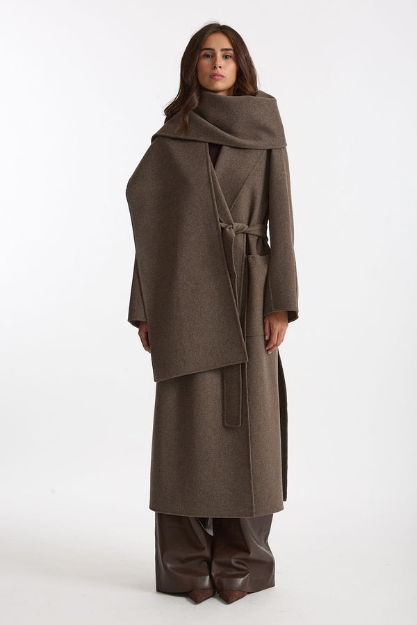 Cappotto CUORE a vestaglia in lana tortora women Max mara s