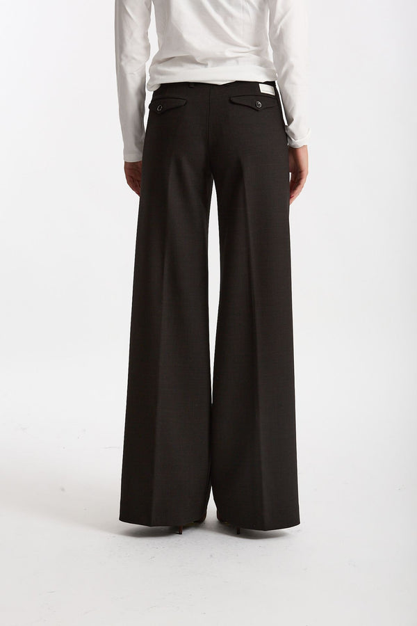 Pantalone palazzo NADIA testa moro scuro women Nine in the morning