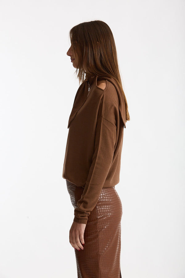 Maglia cut-out tabacco women Nude