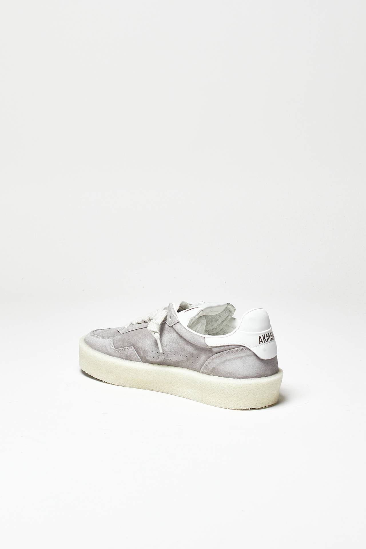 sneakers in pelle e suede grigio men Akman - 4