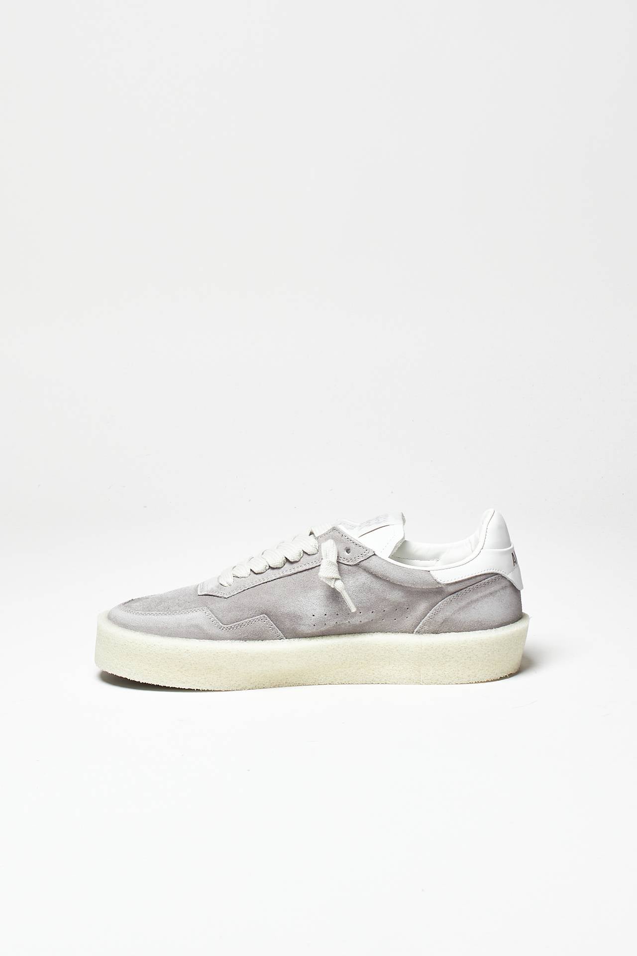 sneakers in pelle e suede grigio men Akman - 5