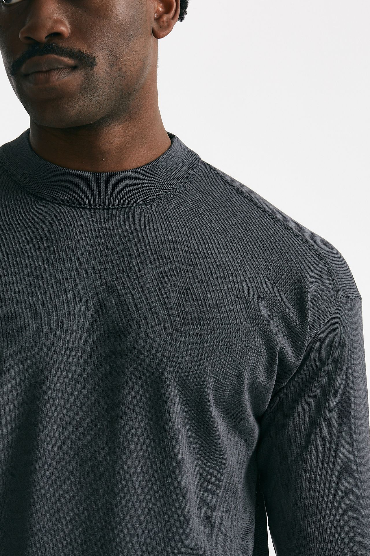 maglia girocollo in cotone grigio men Atomo factory - 5