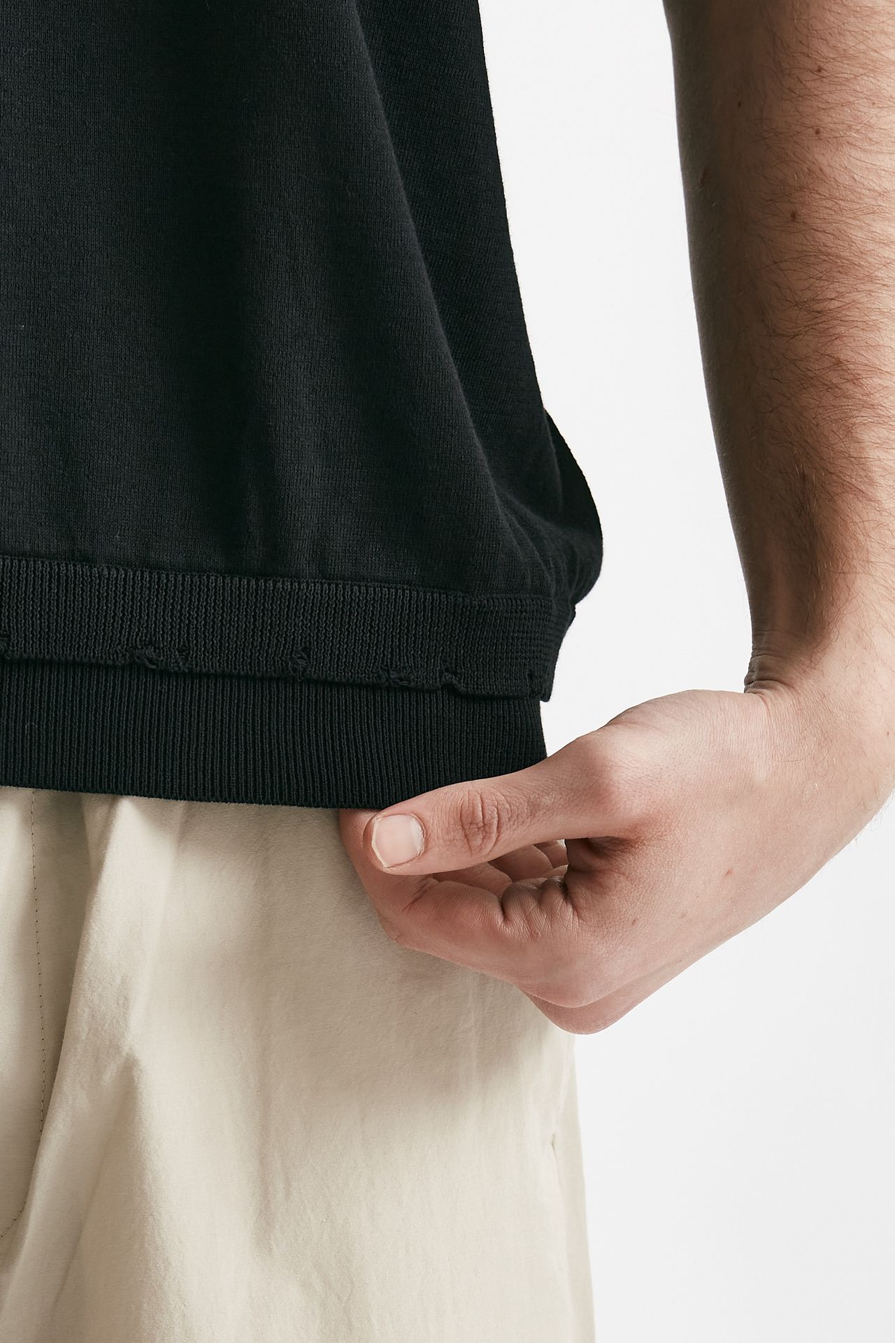 t-shirt in cotone nero destroyed men Atomo factory - 5