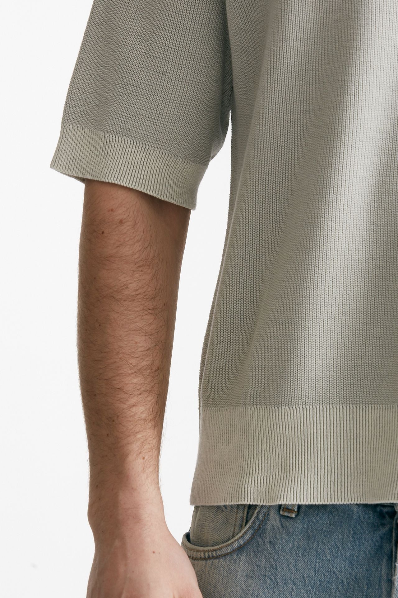 t-shirt in cotone lavato grigio perla men Atomo factory - 6