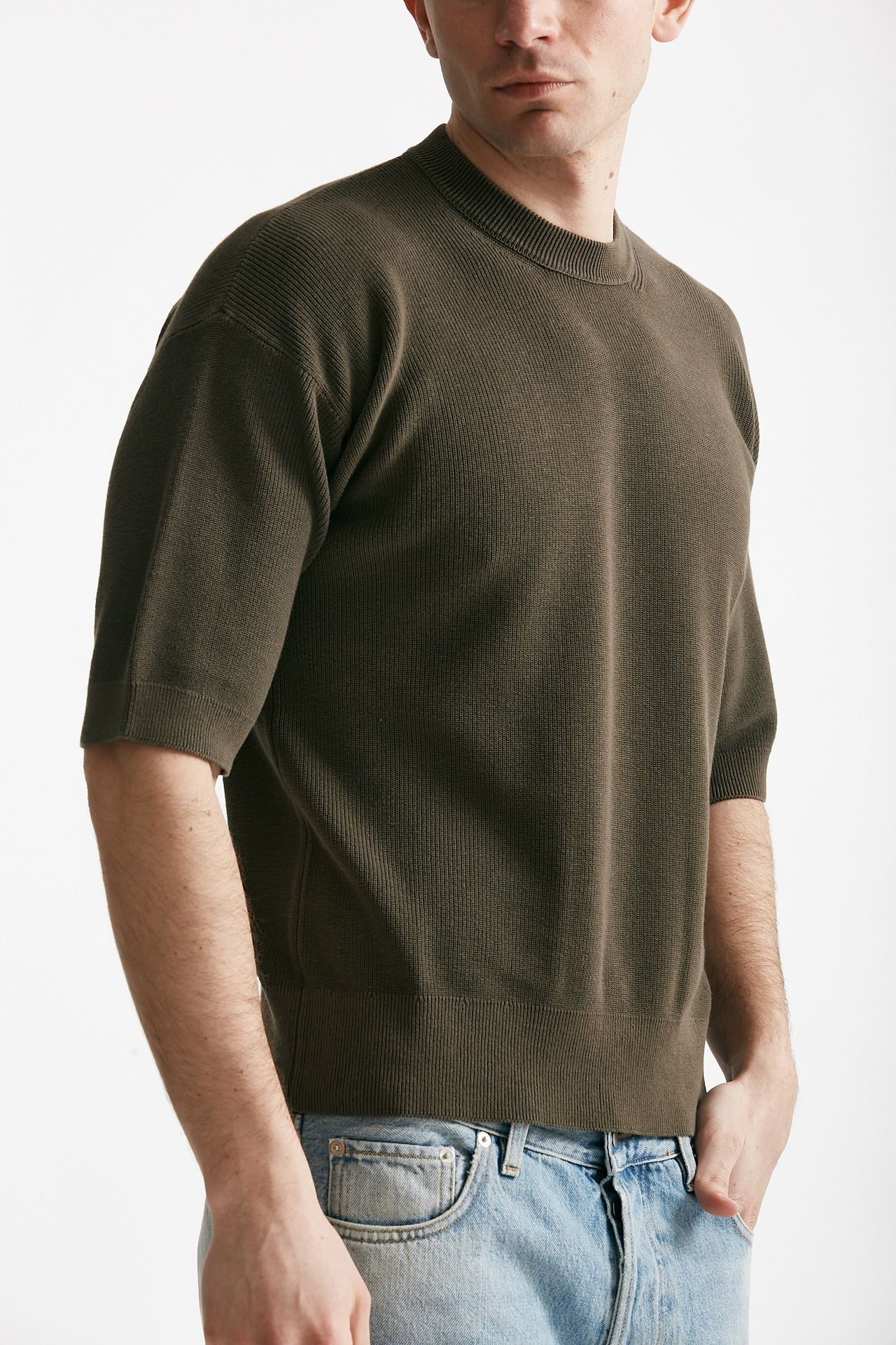 t-shirt in cotone lavato marrone men Atomo factory - 4