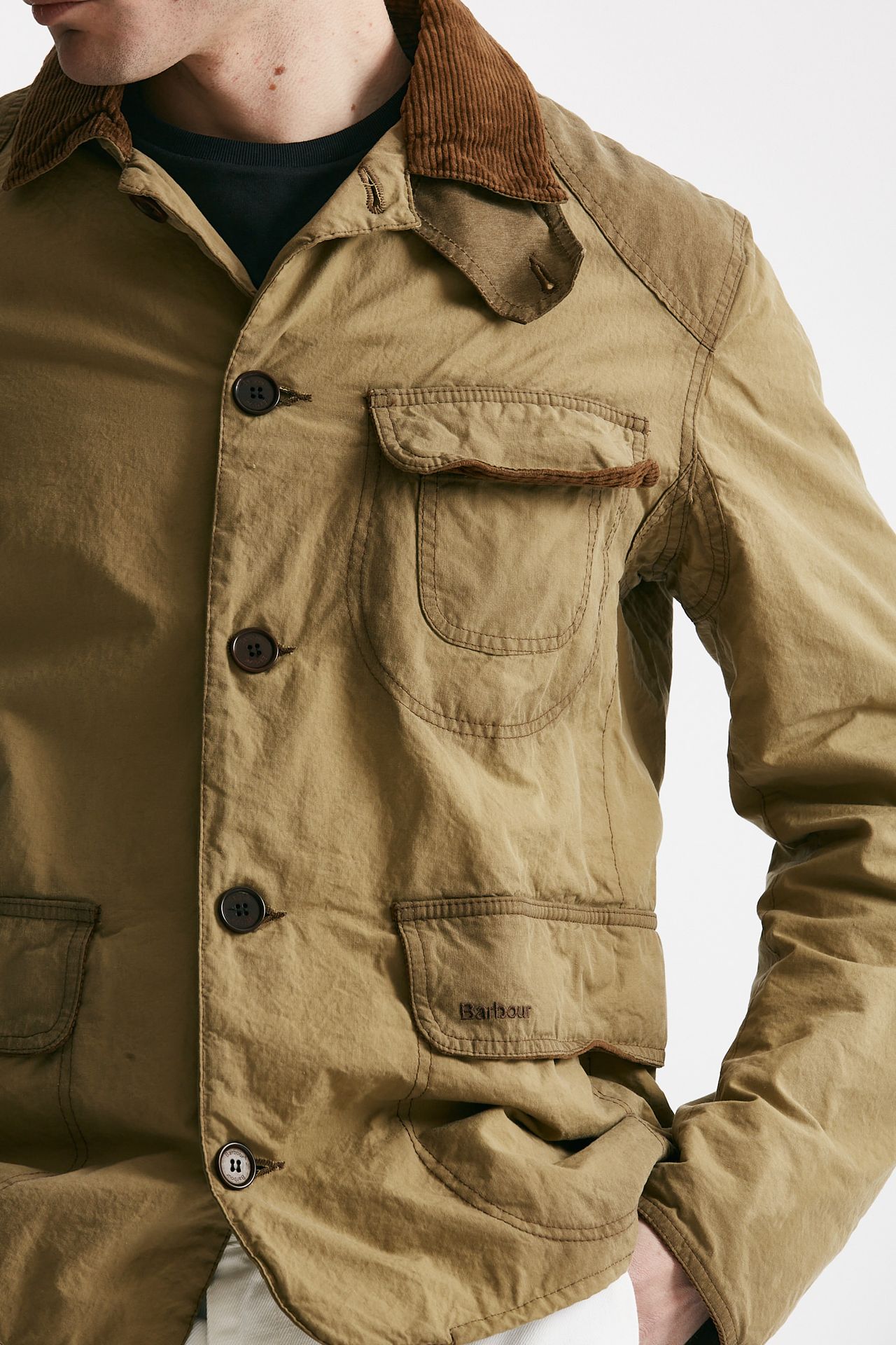 giacca workwear blazer wax beige men Barbour - 7