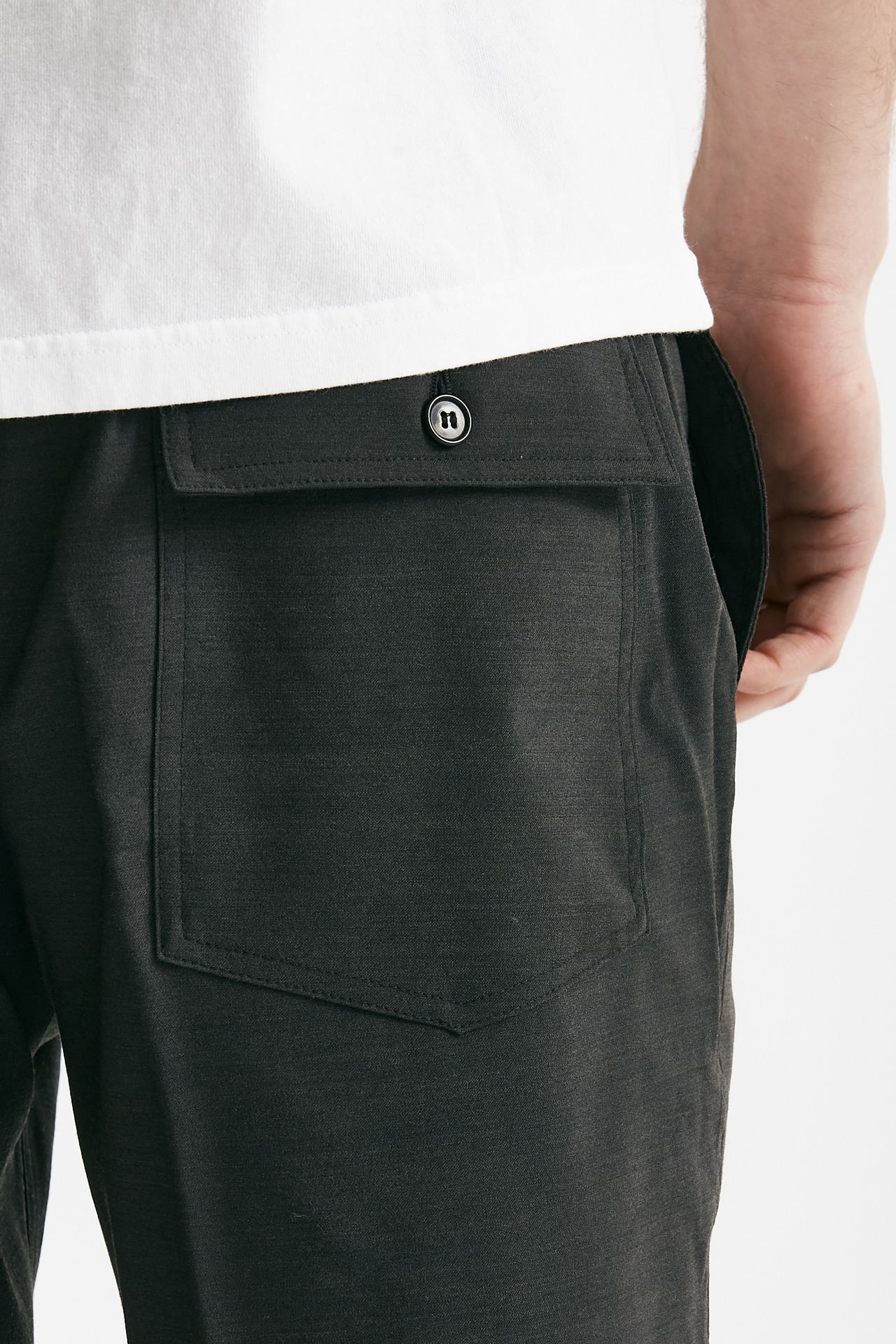 bermuda poliestere e lana stretch grigio antracite men Covert - 7