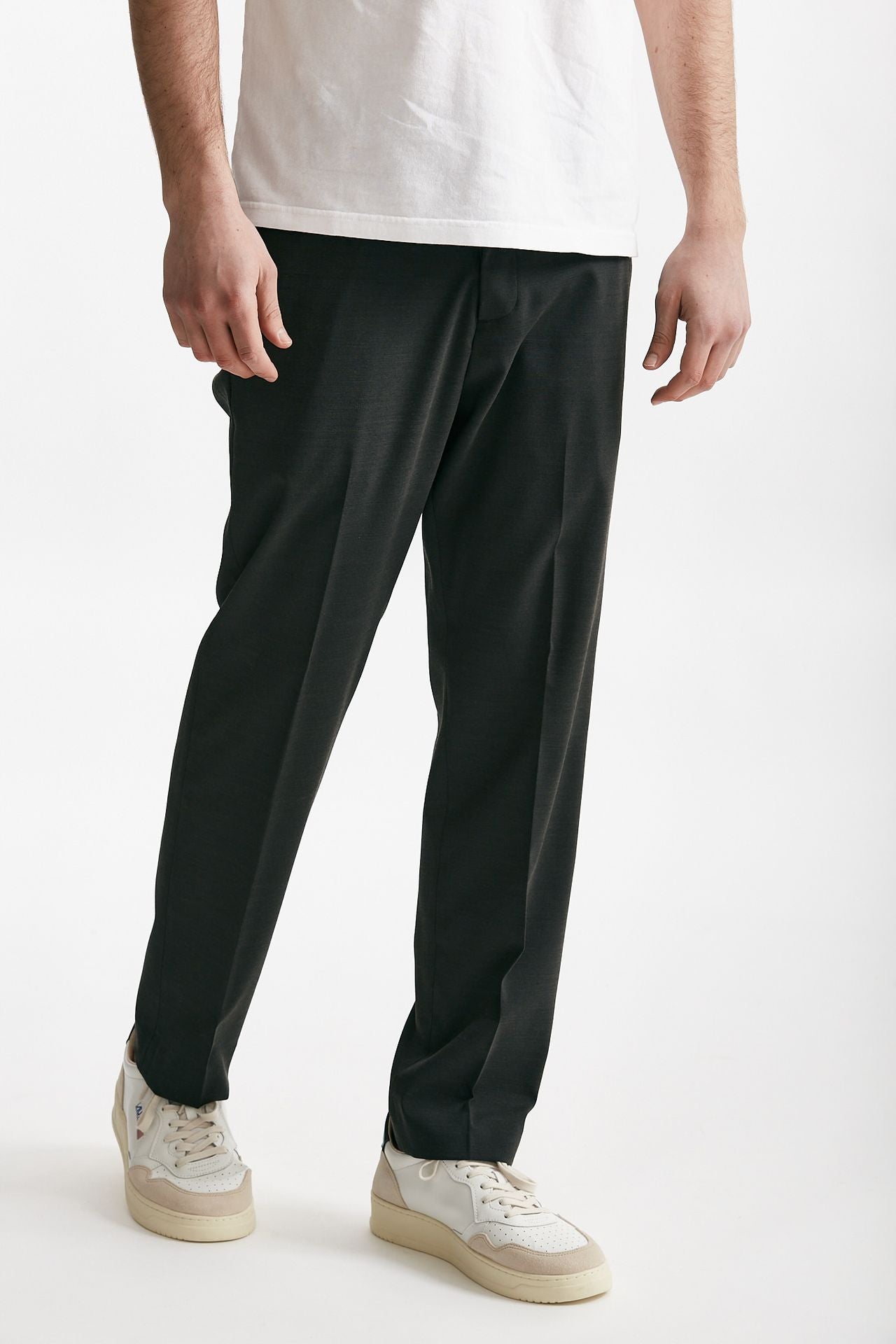 pantalone in poliestere e lana stretch grigio antracite men Covert - 4