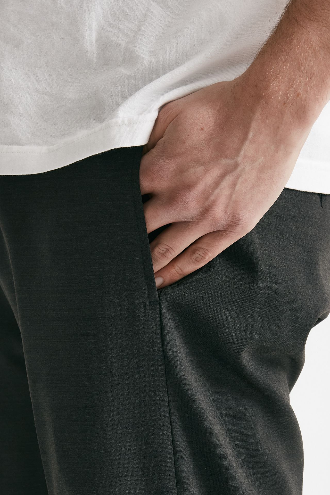 pantalone in poliestere e lana stretch grigio antracite men Covert - 6