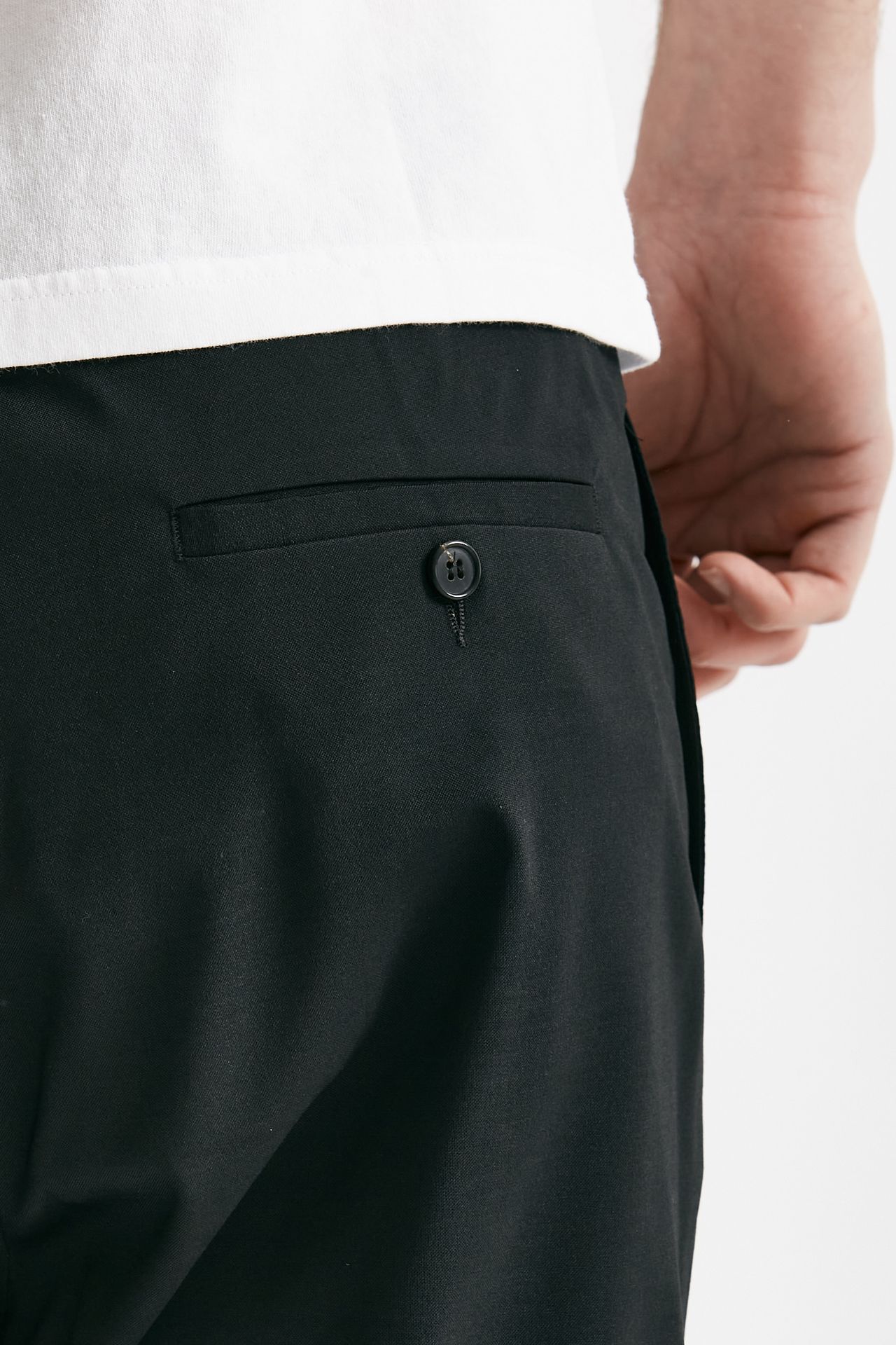 pantalone in poliestere e lana stretch nero men Covert - 7