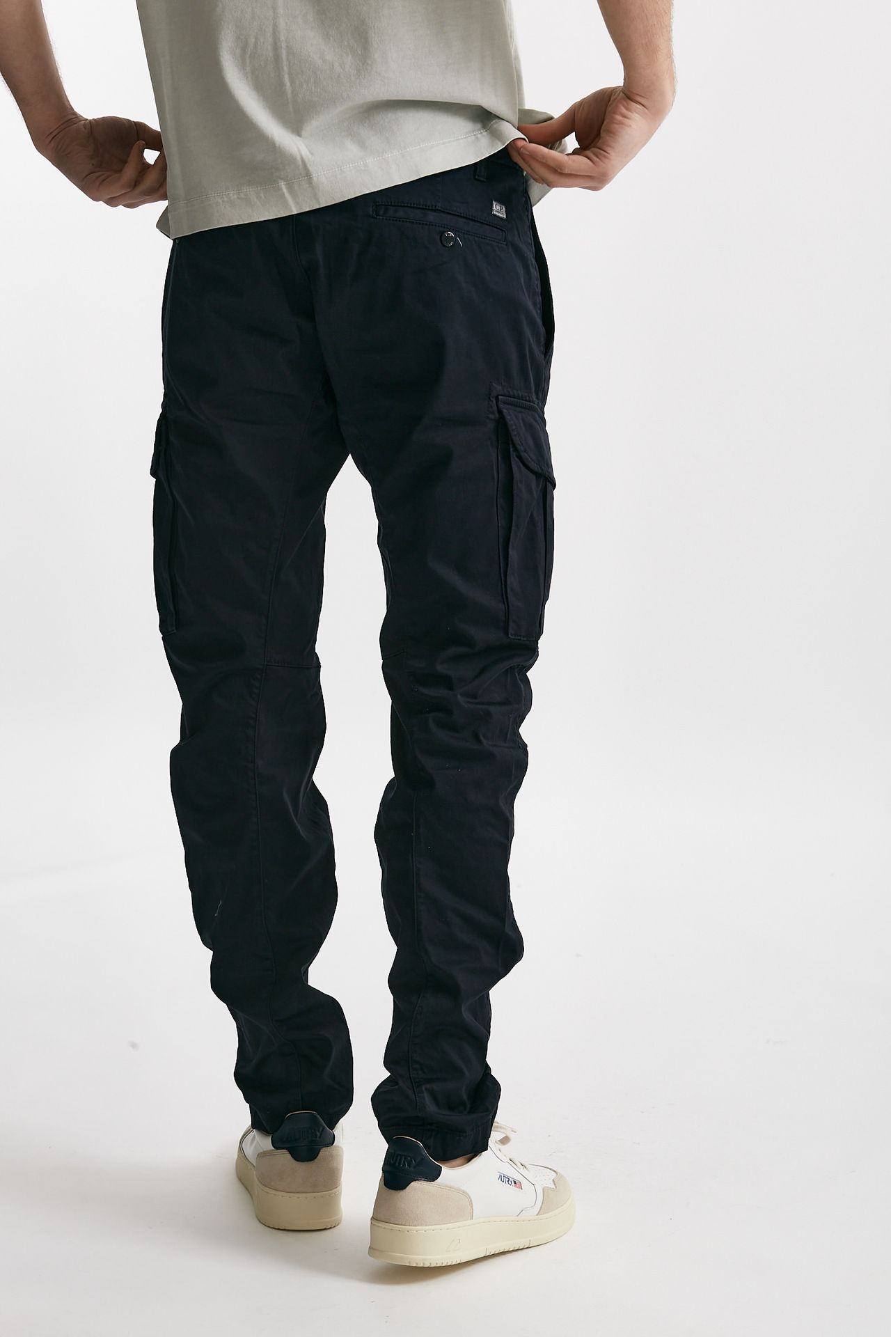 pantalone stretch sateen cargo pants blu notte men C.p. company - 3