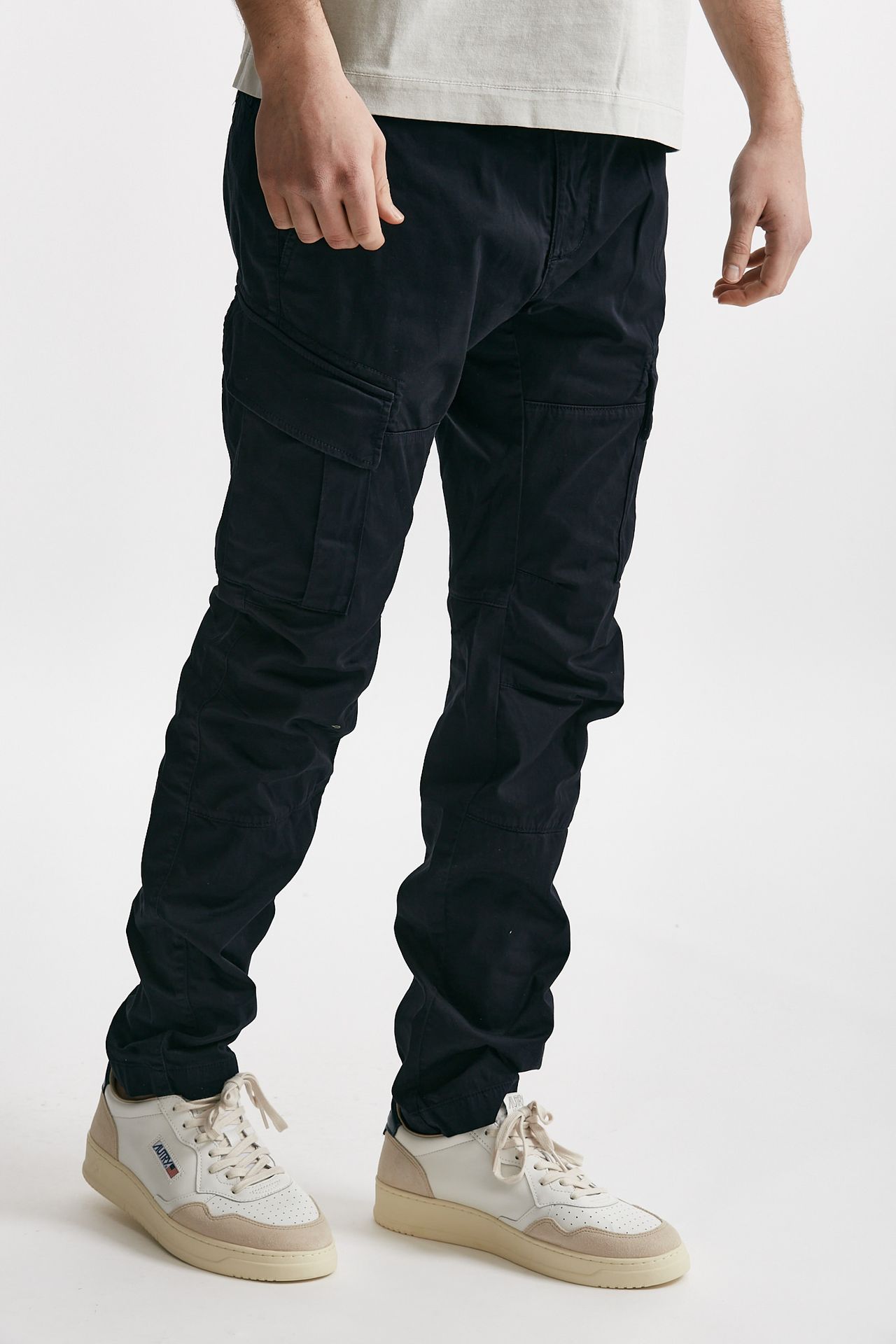 pantalone stretch sateen cargo pants blu notte men C.p. company - 4
