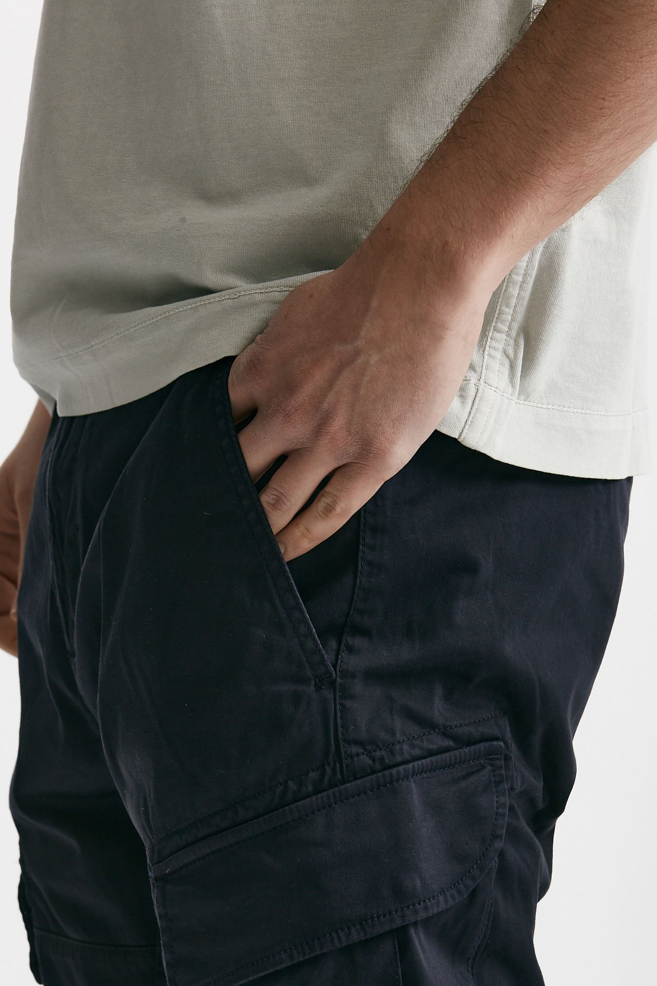 pantalone stretch sateen cargo pants blu notte men C.p. company - 6