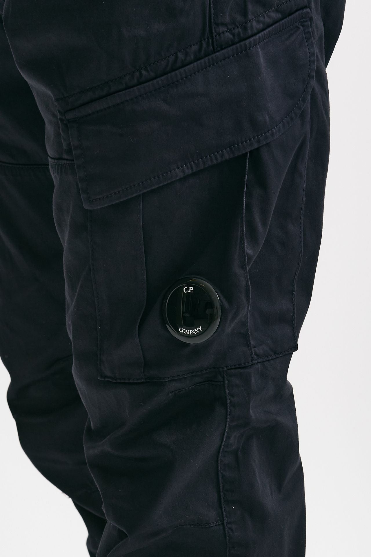 pantalone stretch sateen cargo pants blu notte men C.p. company - 7