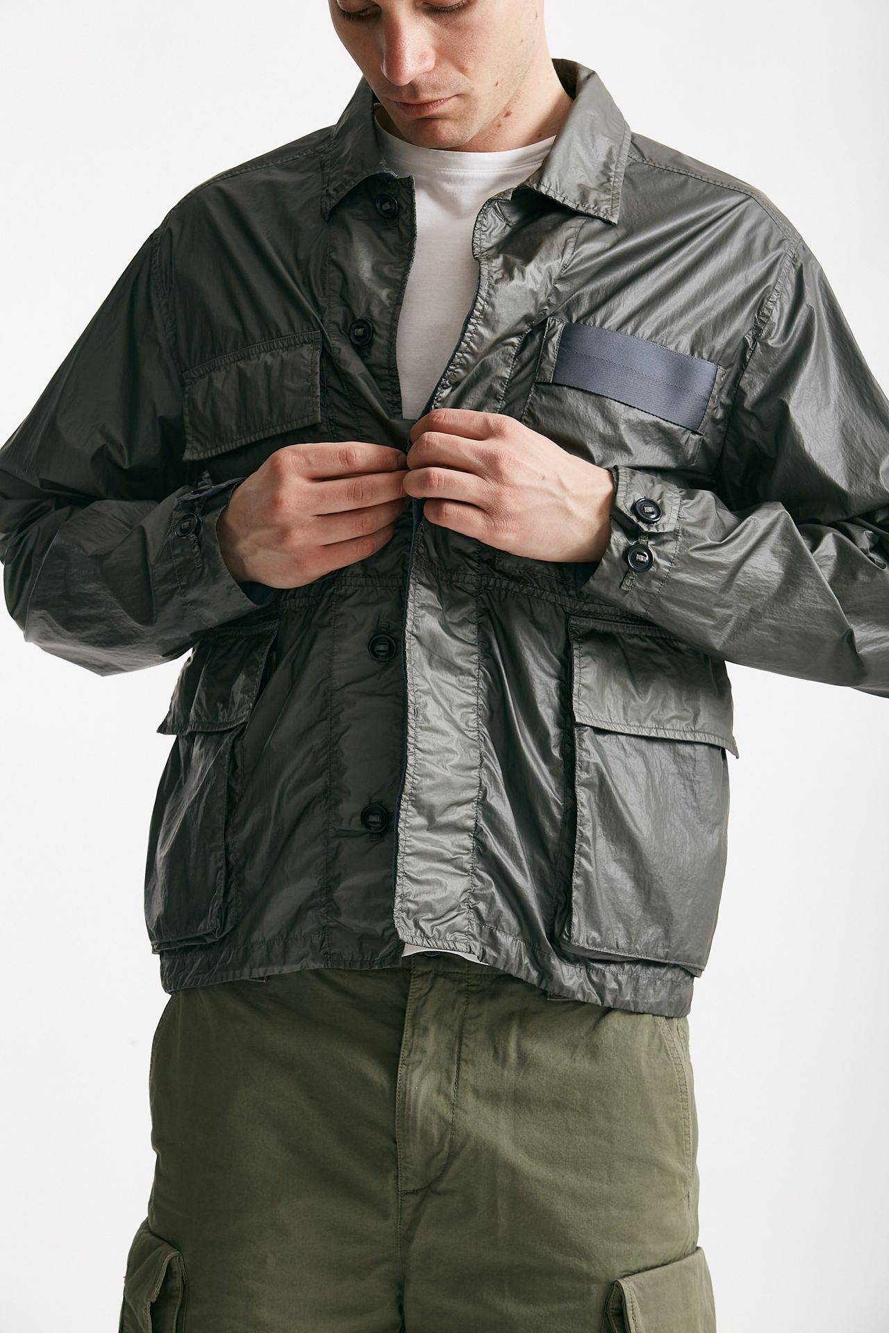 overshirt grigio poliammide cs ii men C.p. company - 6