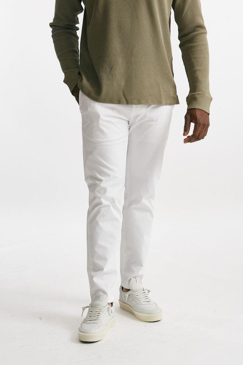 pantalone prince in cotone stretch bianco men Department five
