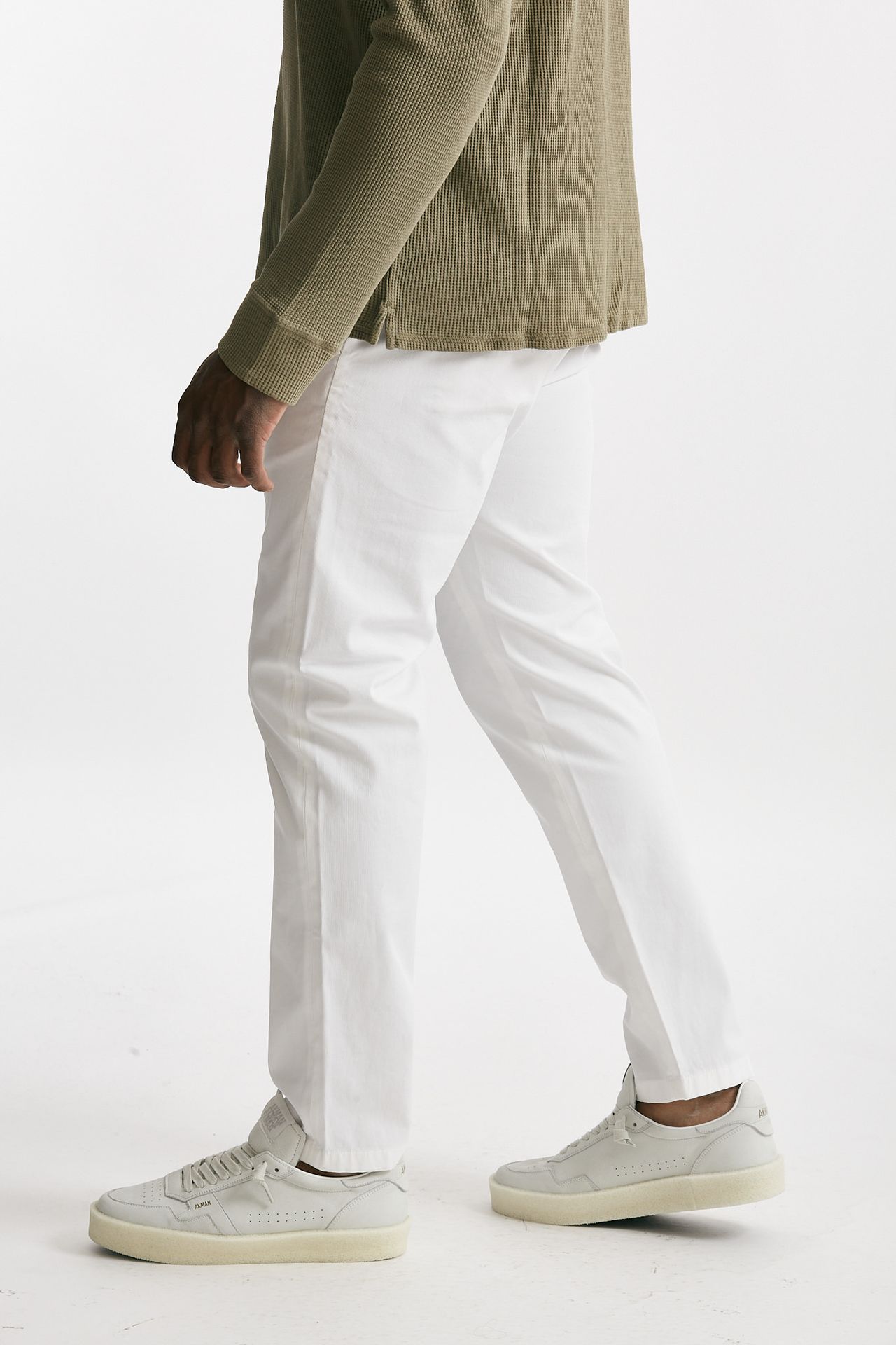 pantalone prince in cotone stretch bianco men Department five - 2