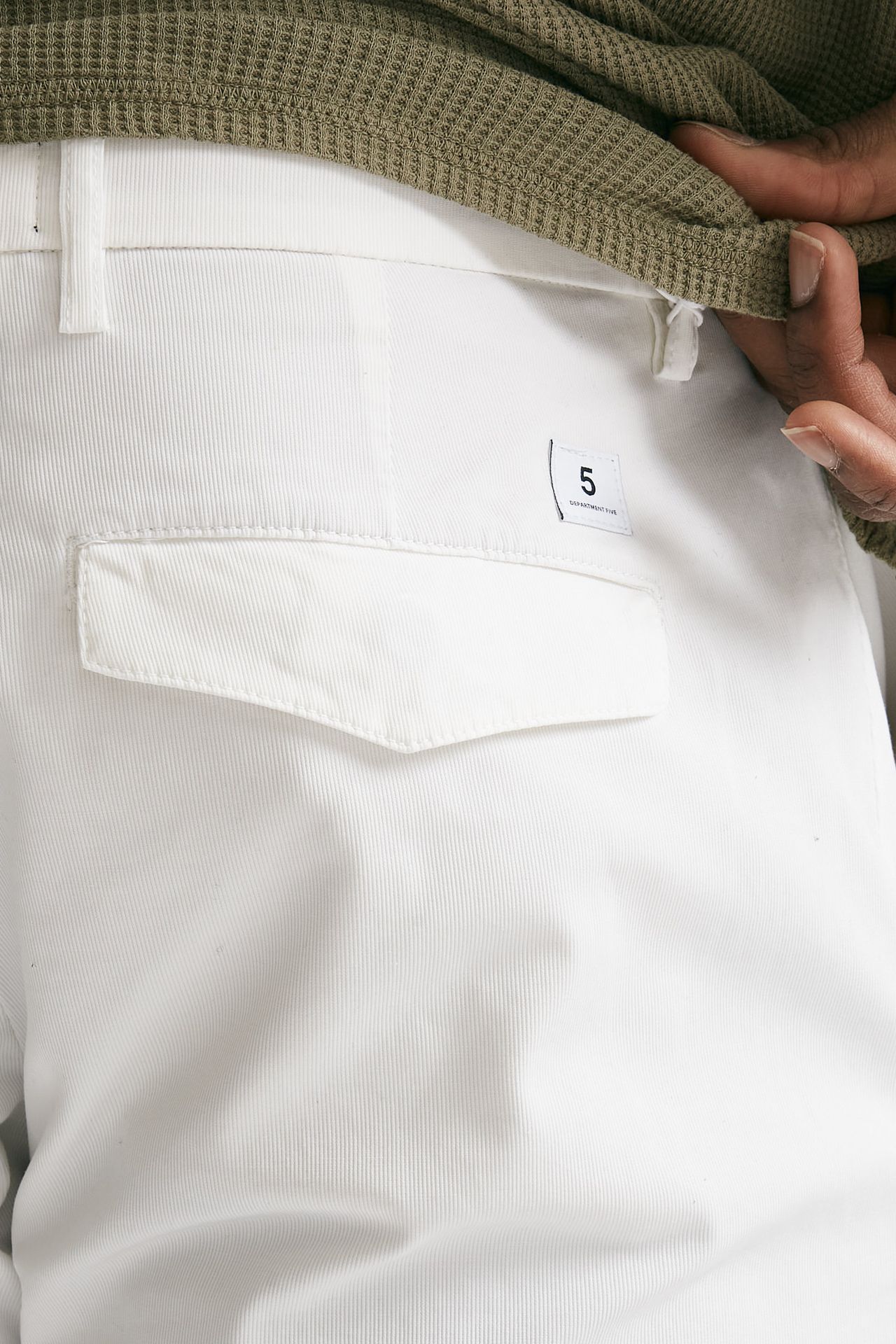 pantalone prince in cotone stretch bianco men Department five - 7