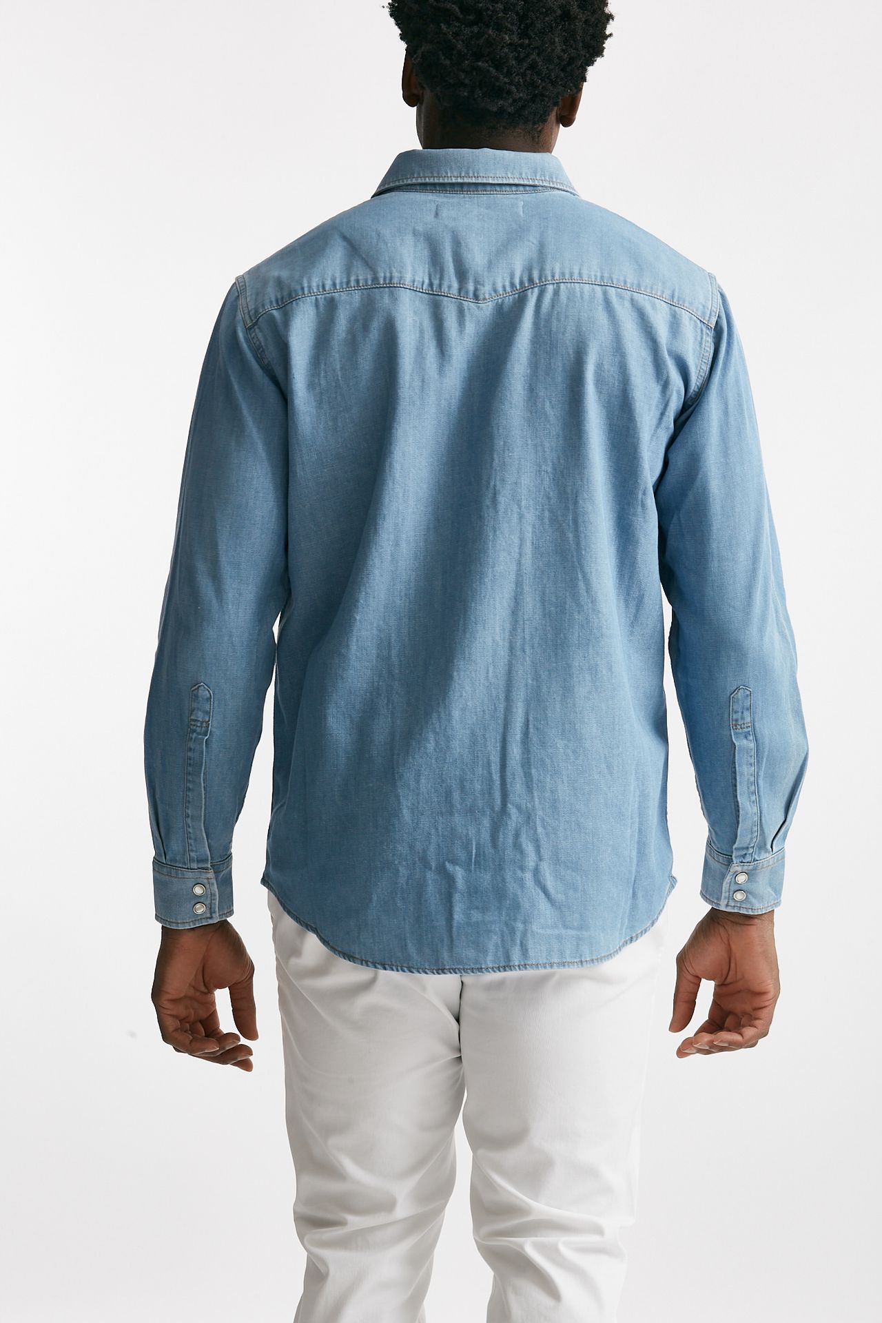 camicia in cotone denim chiaro men Department five - 3