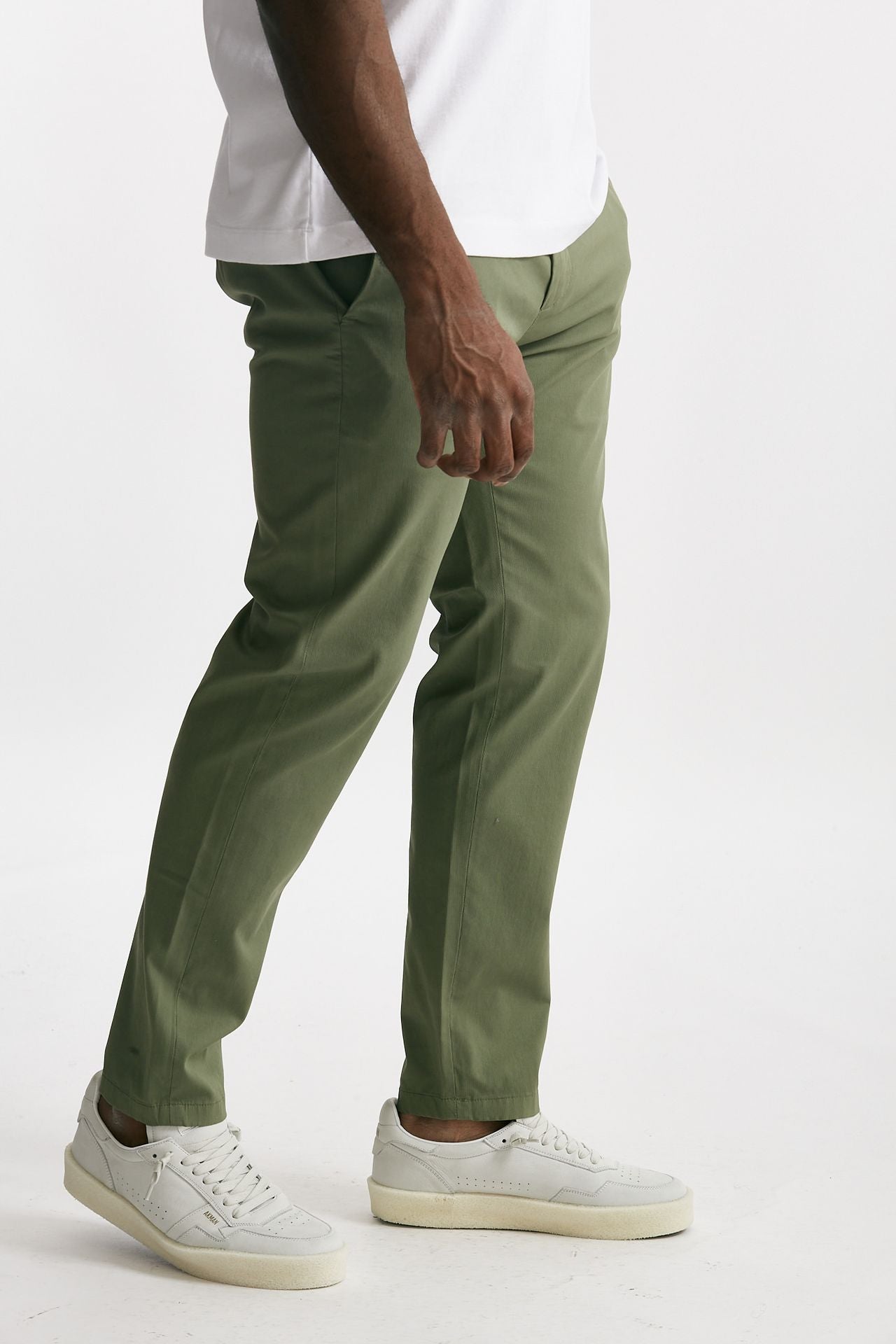 pantalone prince in cotone stretch verde men Department five - 4