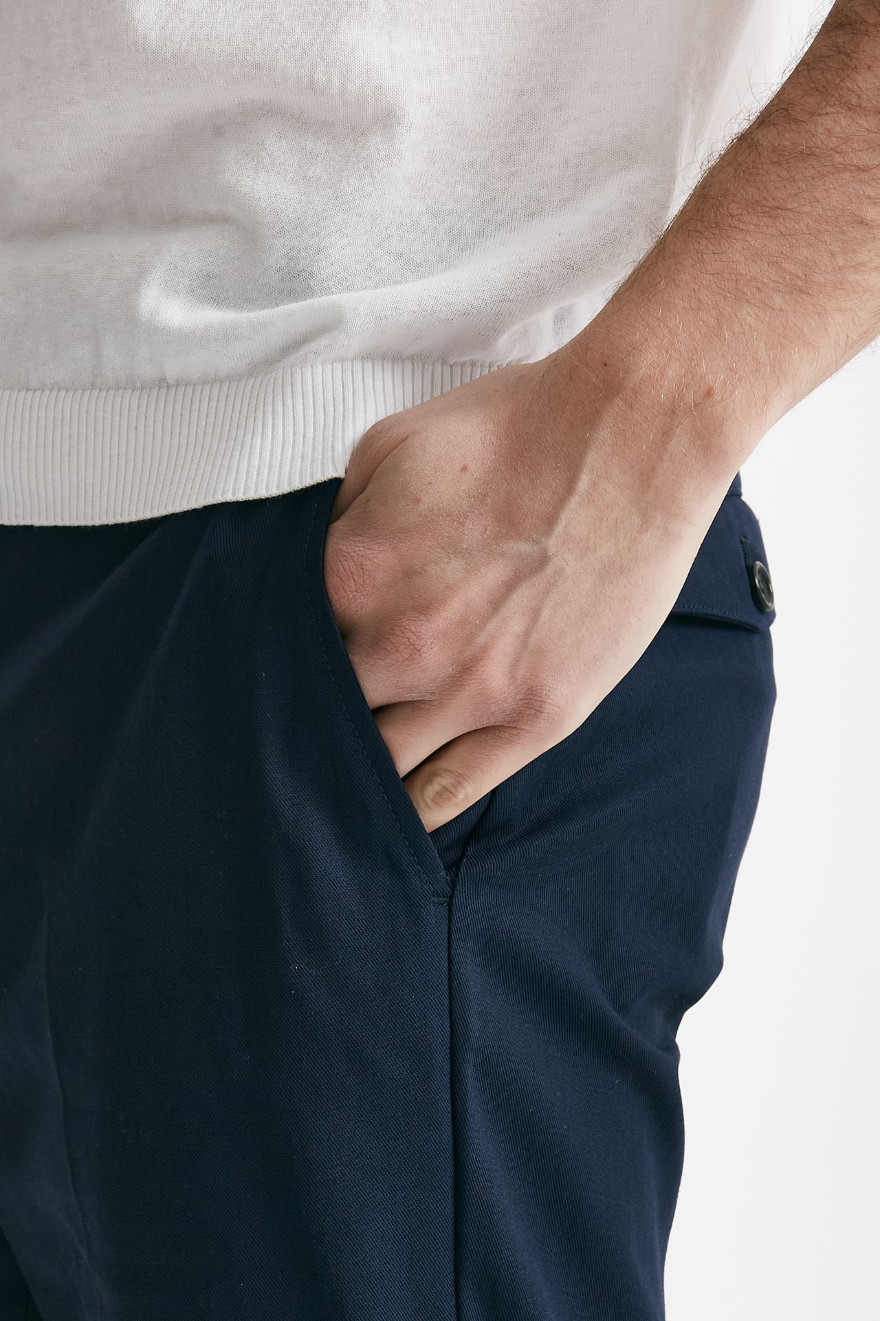 pantalone in cotone fermo warren blu men Department five - 6