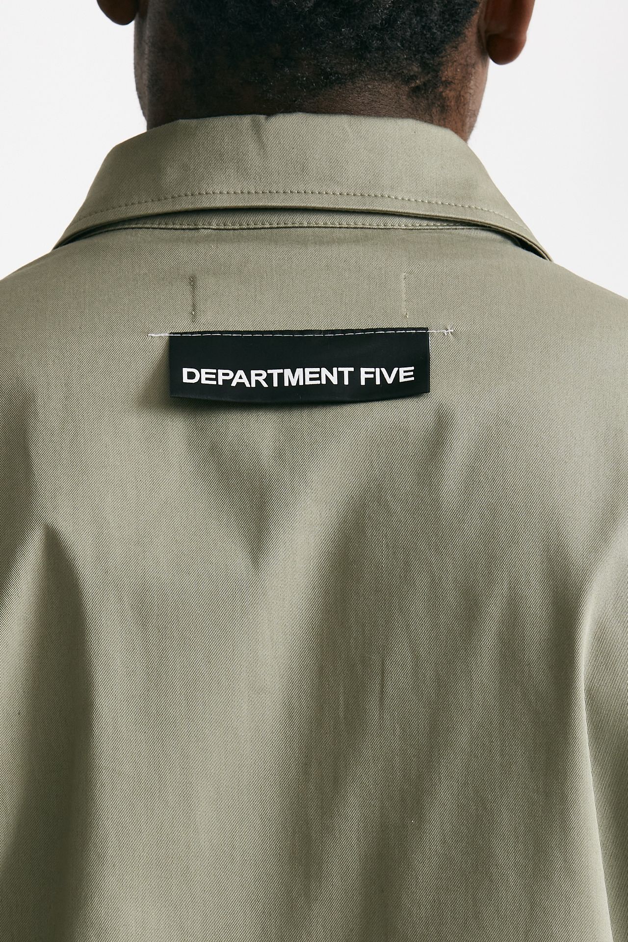 overshirt in cotone stretch verde men Department five - 4