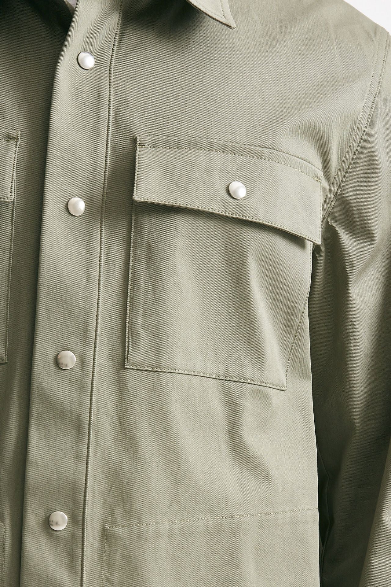 overshirt in cotone stretch verde men Department five - 6