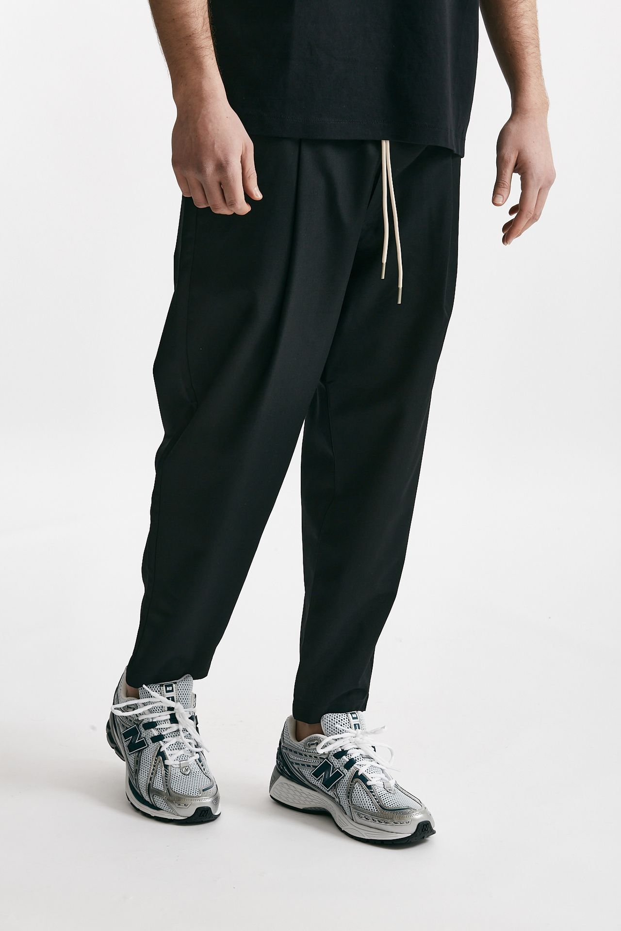 pantalone cropped nero misto cotone men Drôle de monsieur - 4