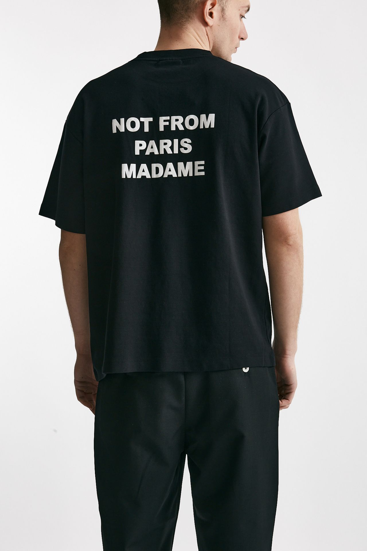 t-shirt slogan in cotone nero men Drôle de monsieur - 3