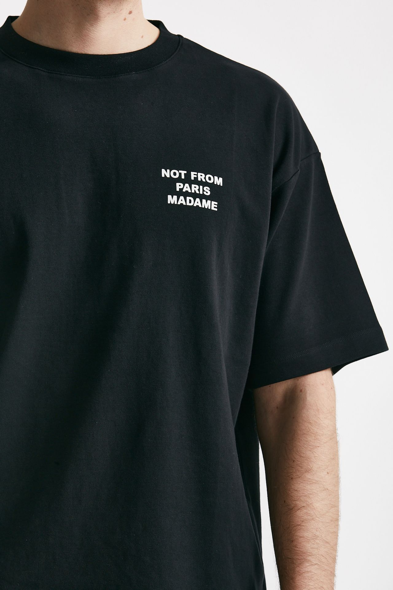 t-shirt slogan in cotone nero men Drôle de monsieur - 5