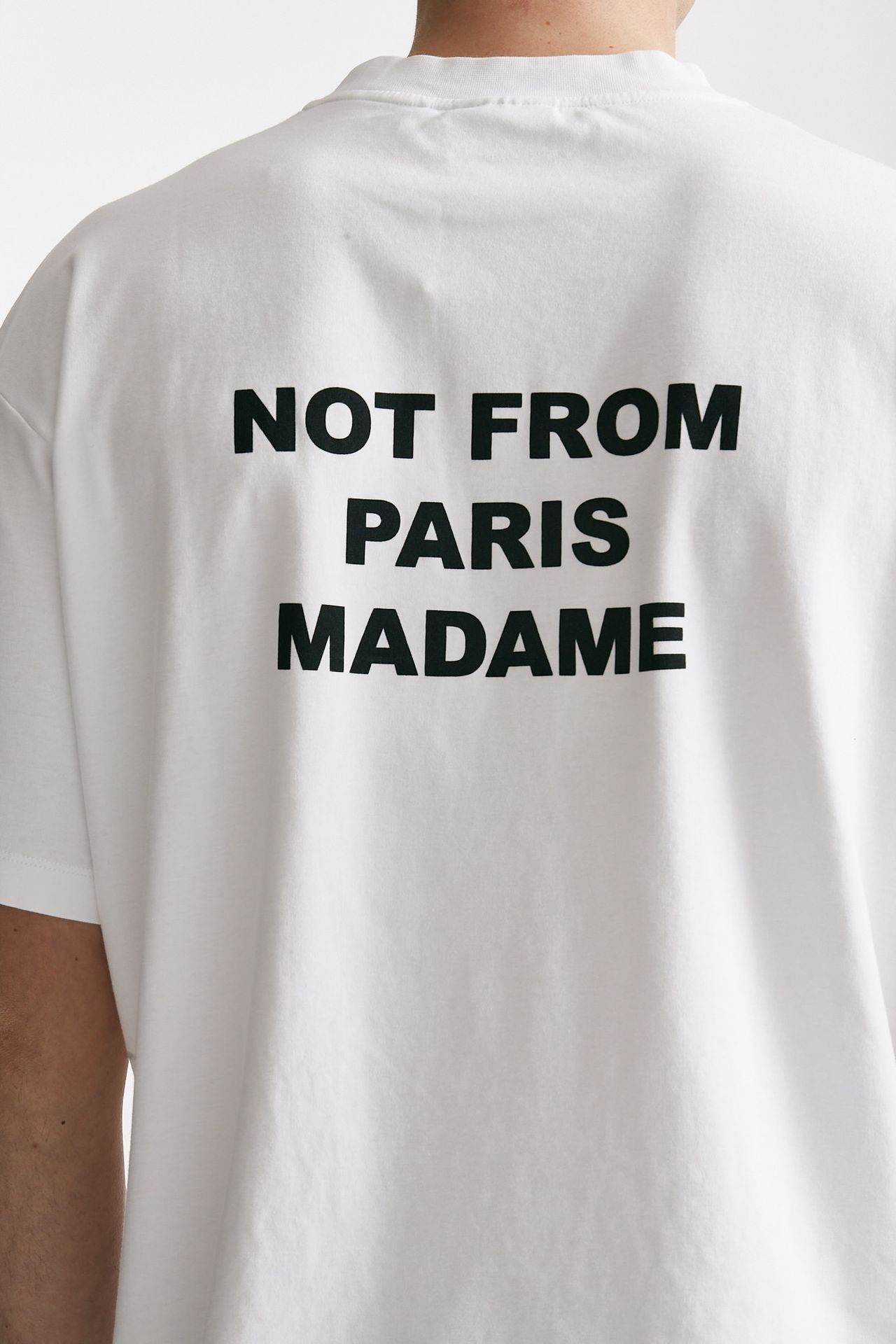 t-shirt slogan in cotone bianco men Drôle de monsieur - 6