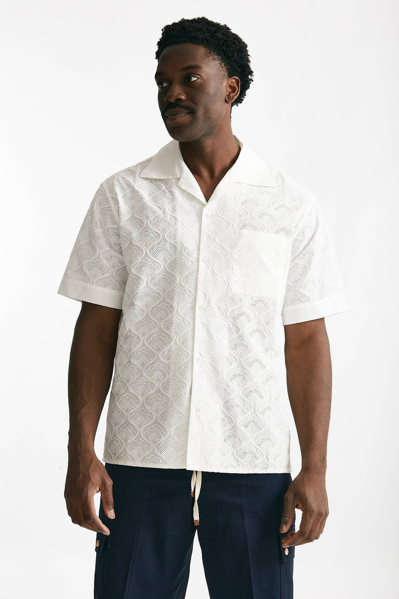 camicia in cotone bianco men Drôle de monsieur