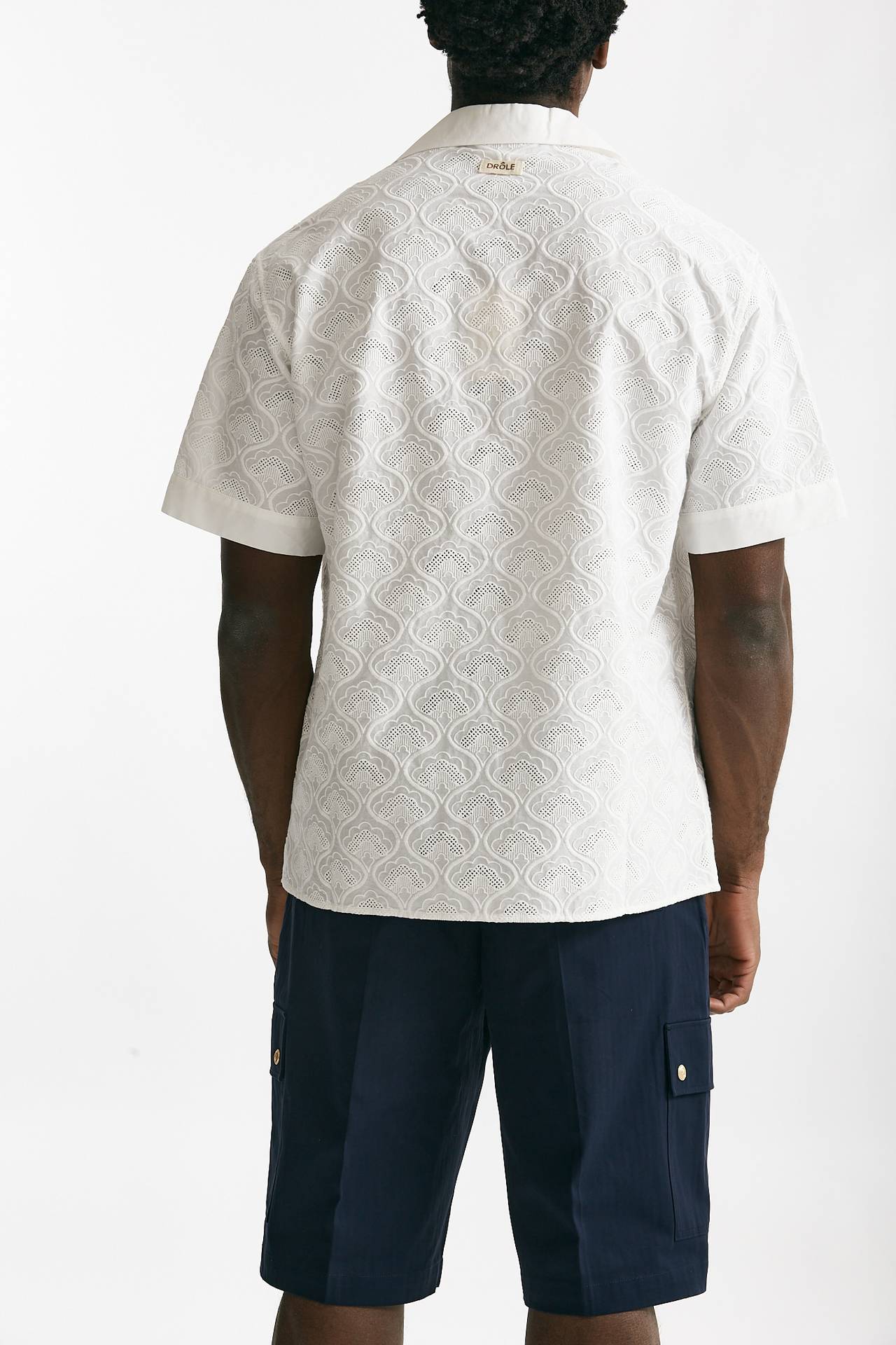 camicia in cotone bianco men Drôle de monsieur - 3