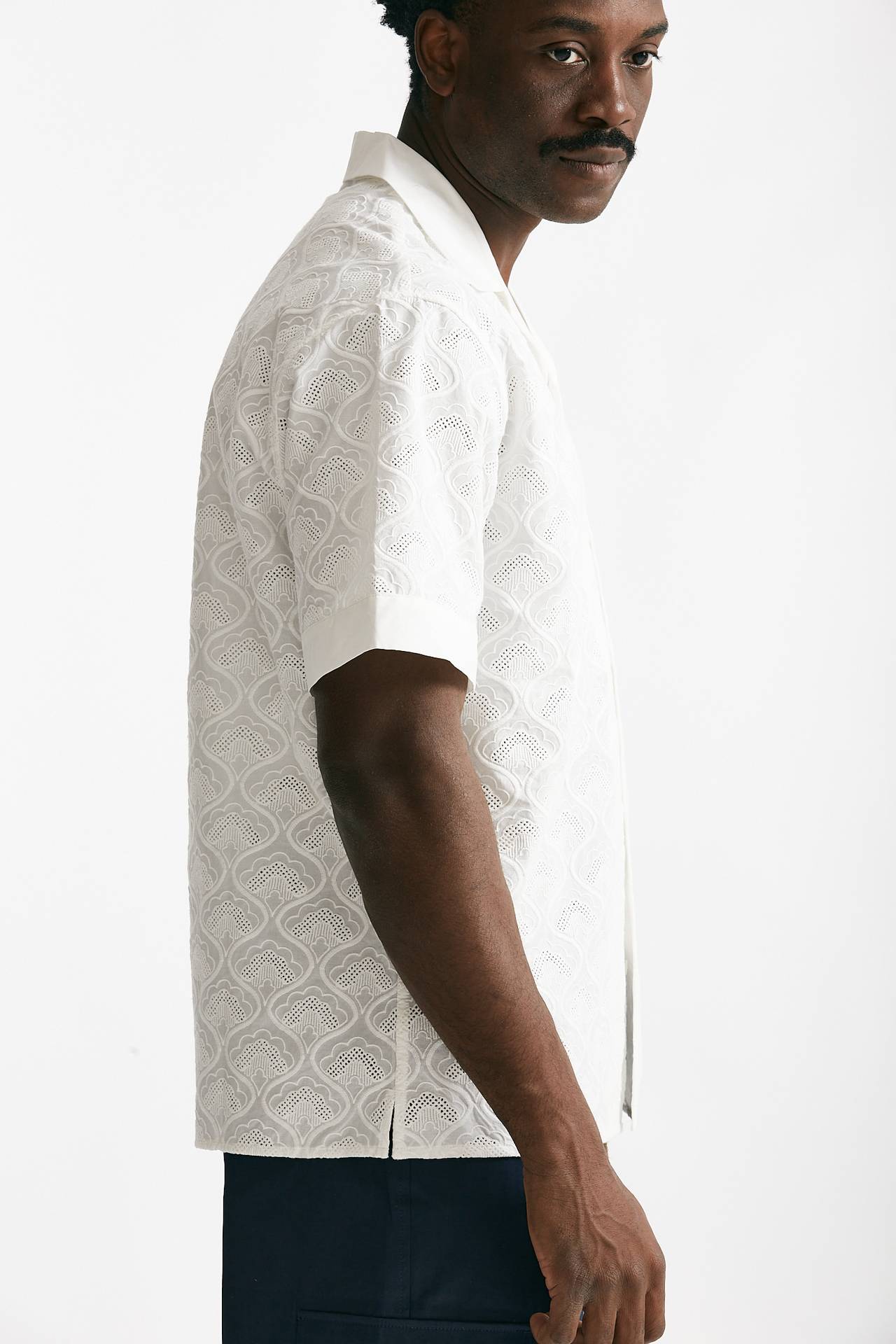 camicia in cotone bianco men Drôle de monsieur - 4