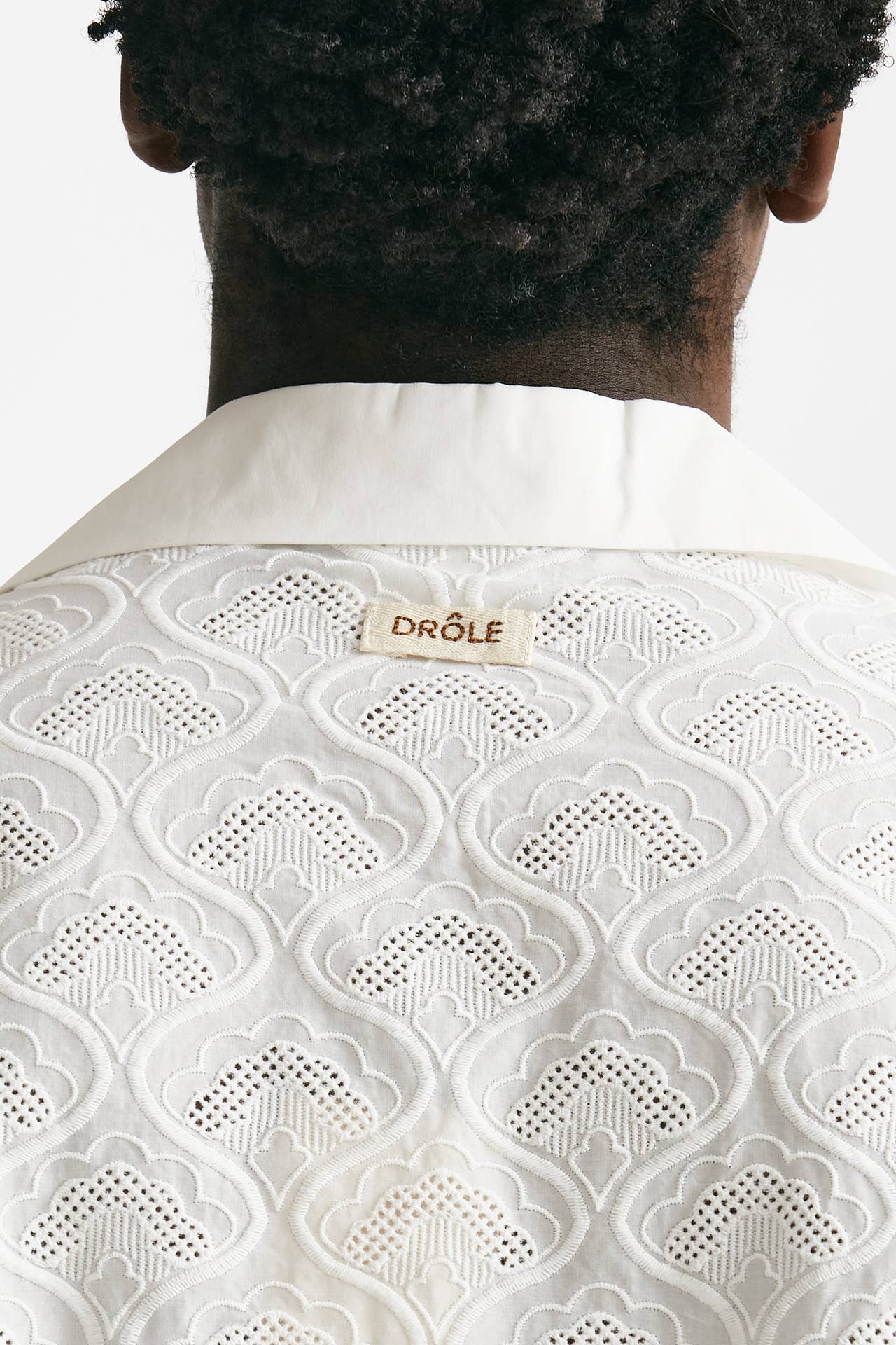 camicia in cotone bianco men Drôle de monsieur - 6