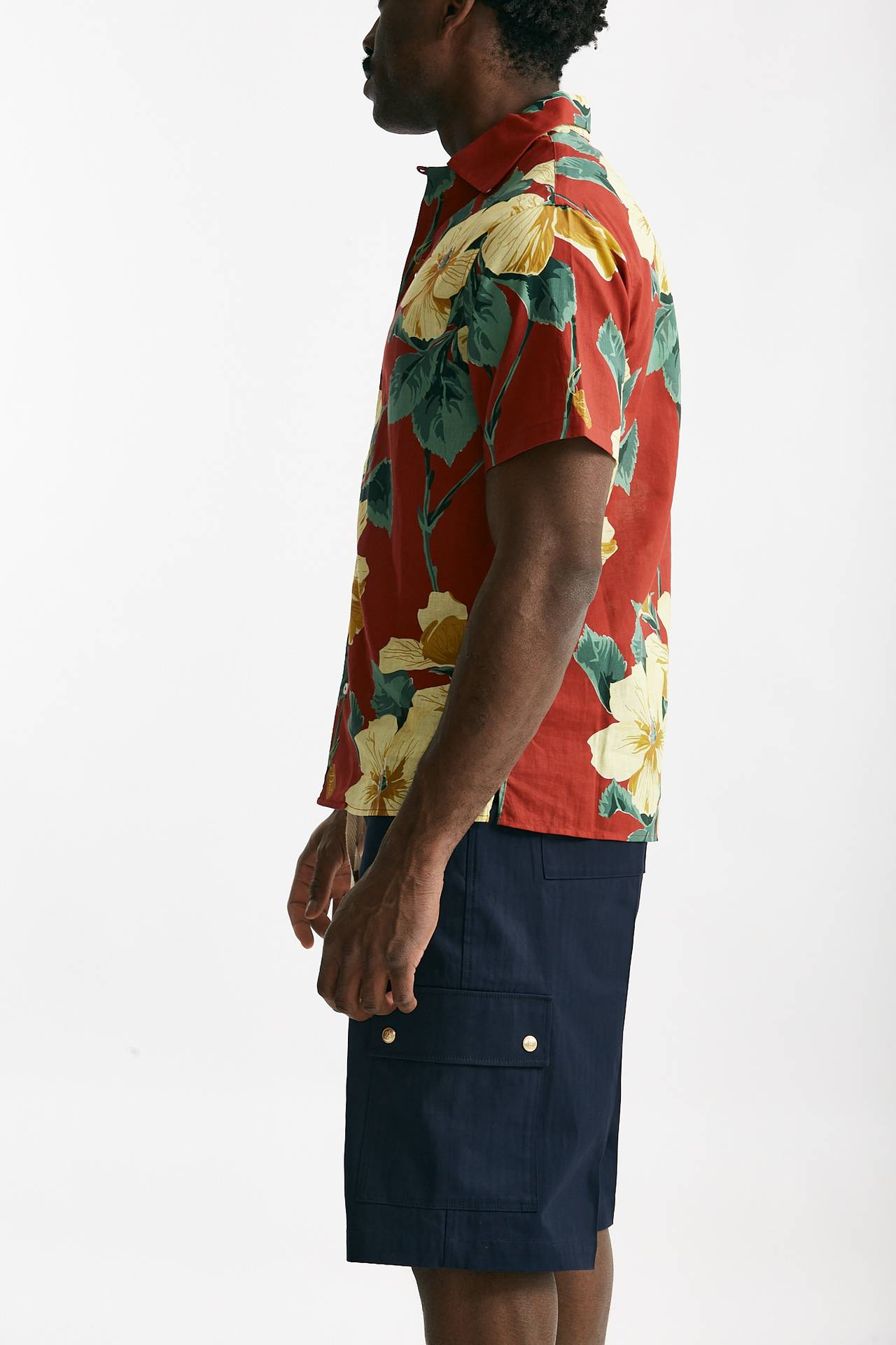 camicia in cotone e lino fantasia men Drôle de monsieur - 2
