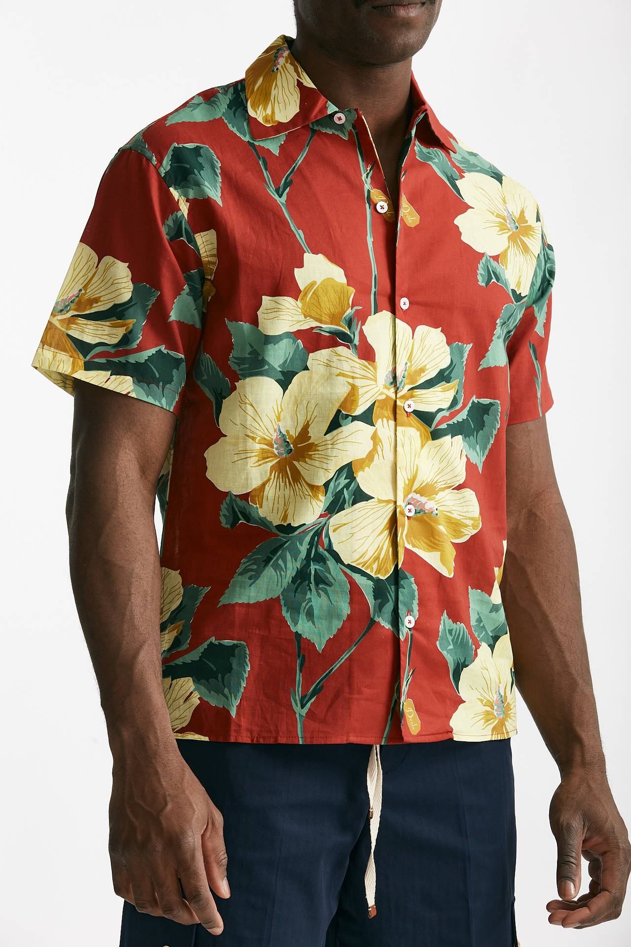 camicia in cotone e lino fantasia men Drôle de monsieur - 4