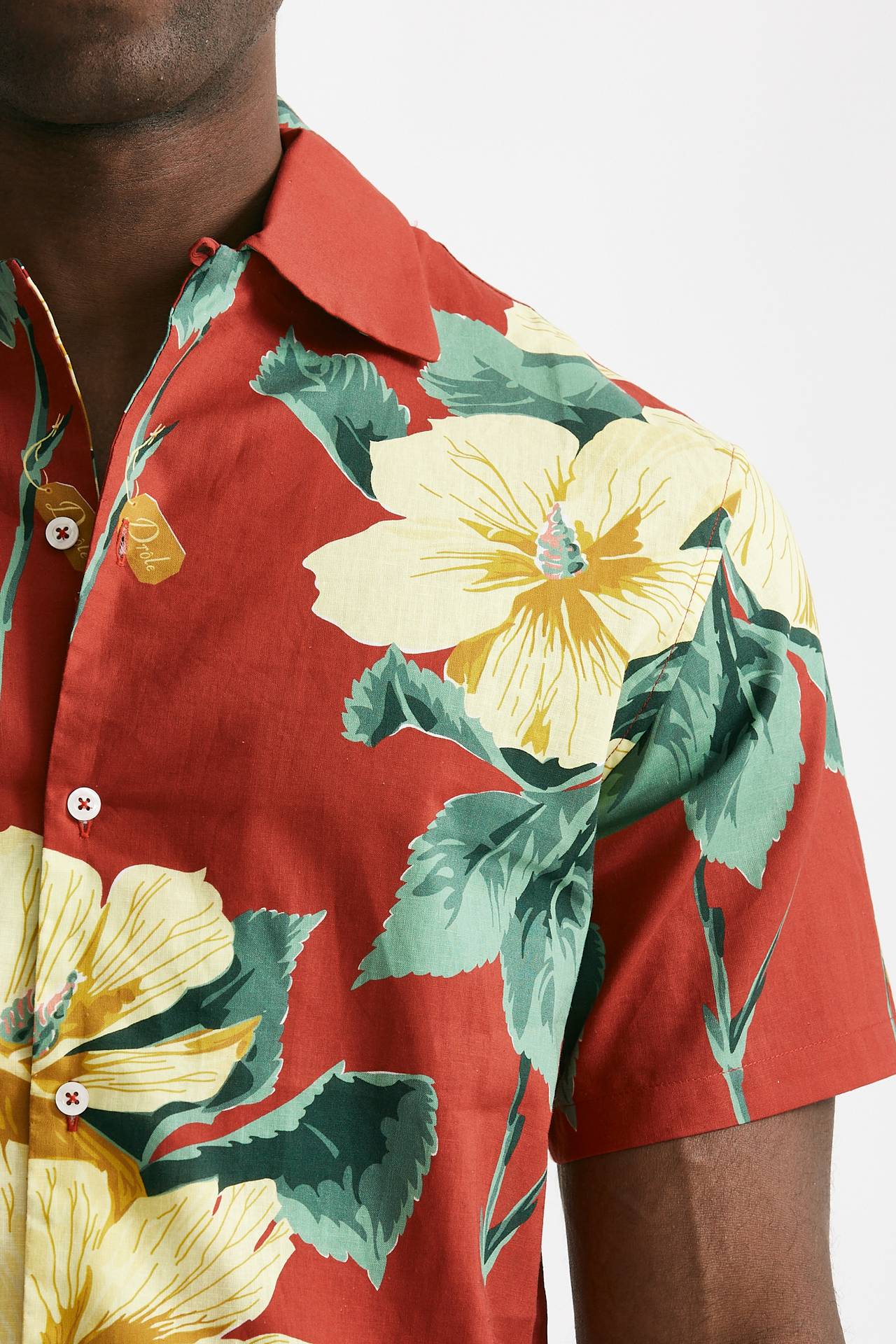 camicia in cotone e lino fantasia men Drôle de monsieur - 5