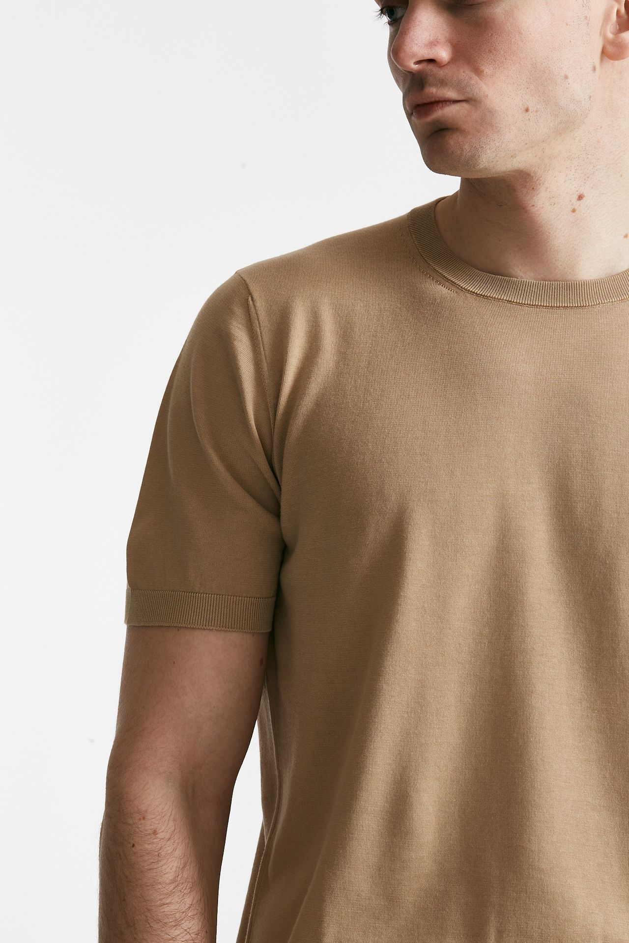 t-shirt in maglia cotone cammello men Drumohr - 5