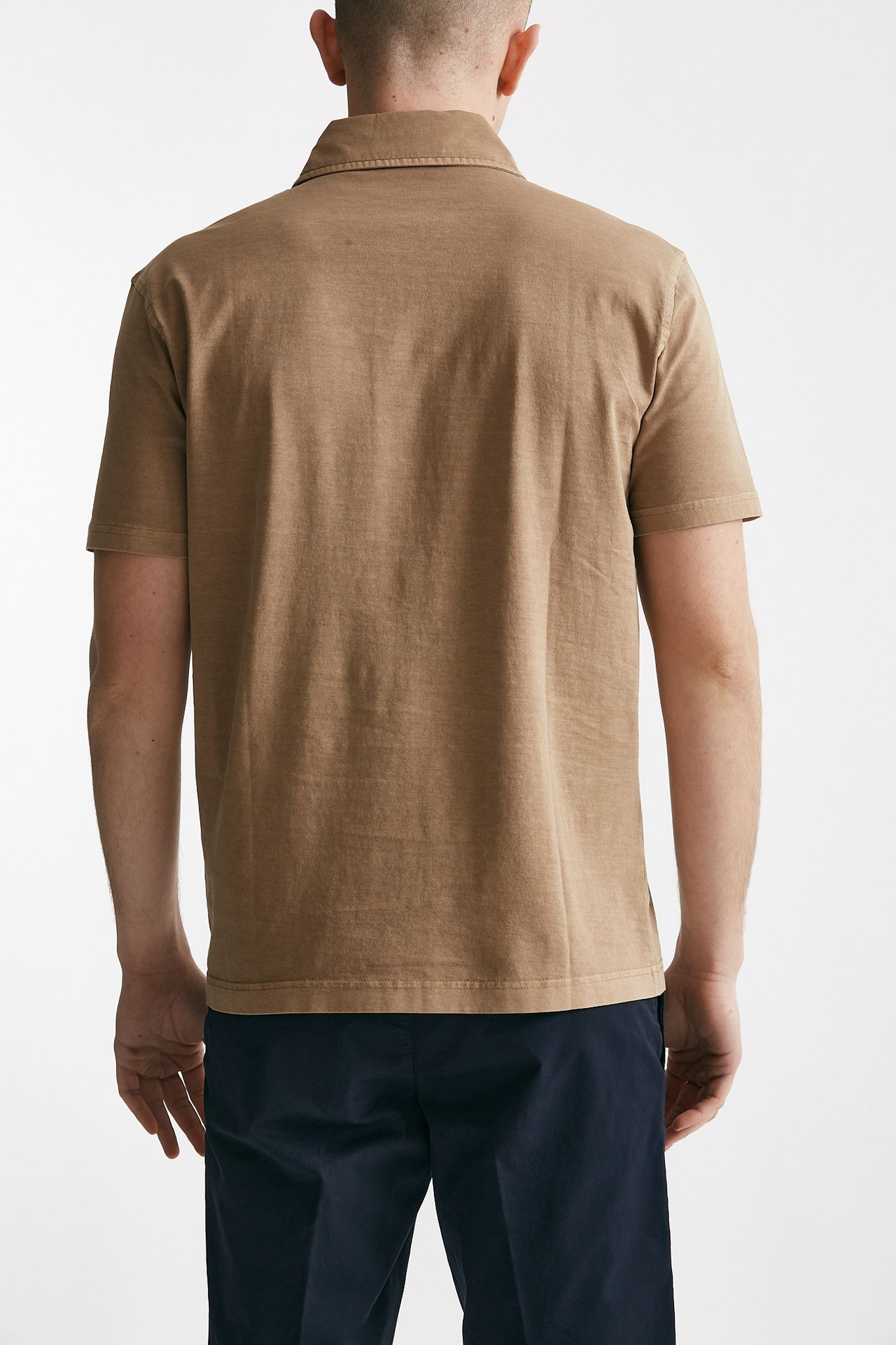 polo in cotone lavato cammello men Fay - 3