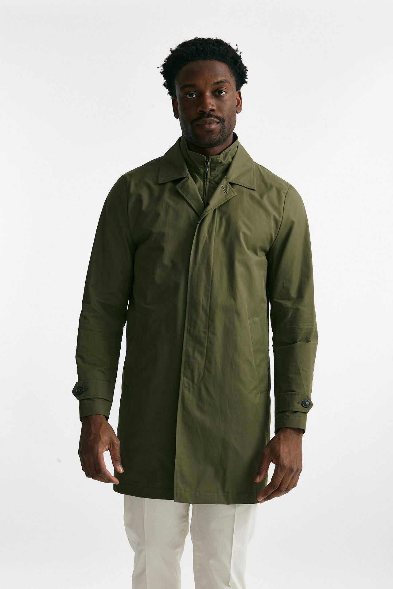soprabito in cotone e nylon verde men Fay - 11