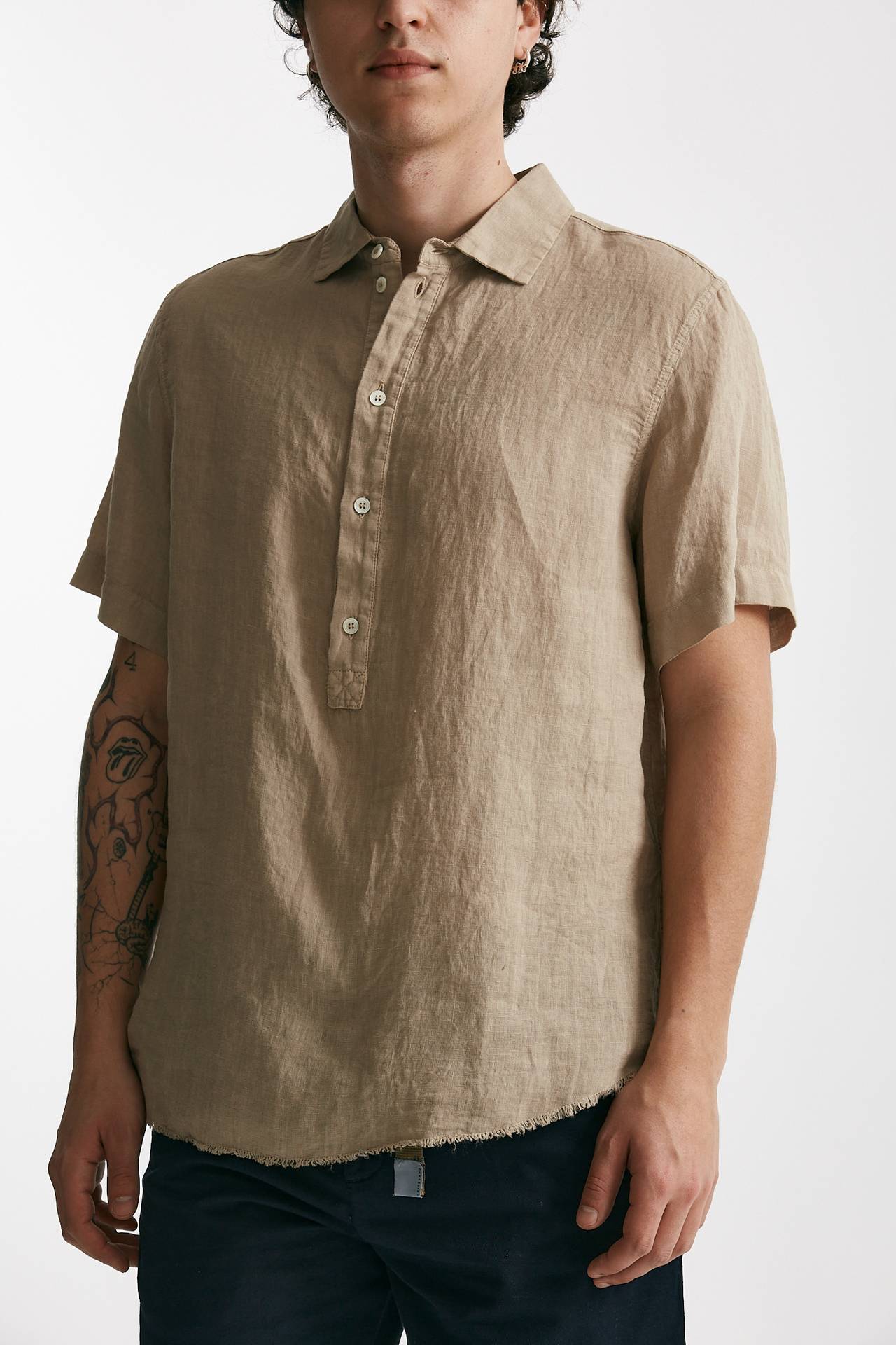 camicia in lino beige men Grifoni - 4