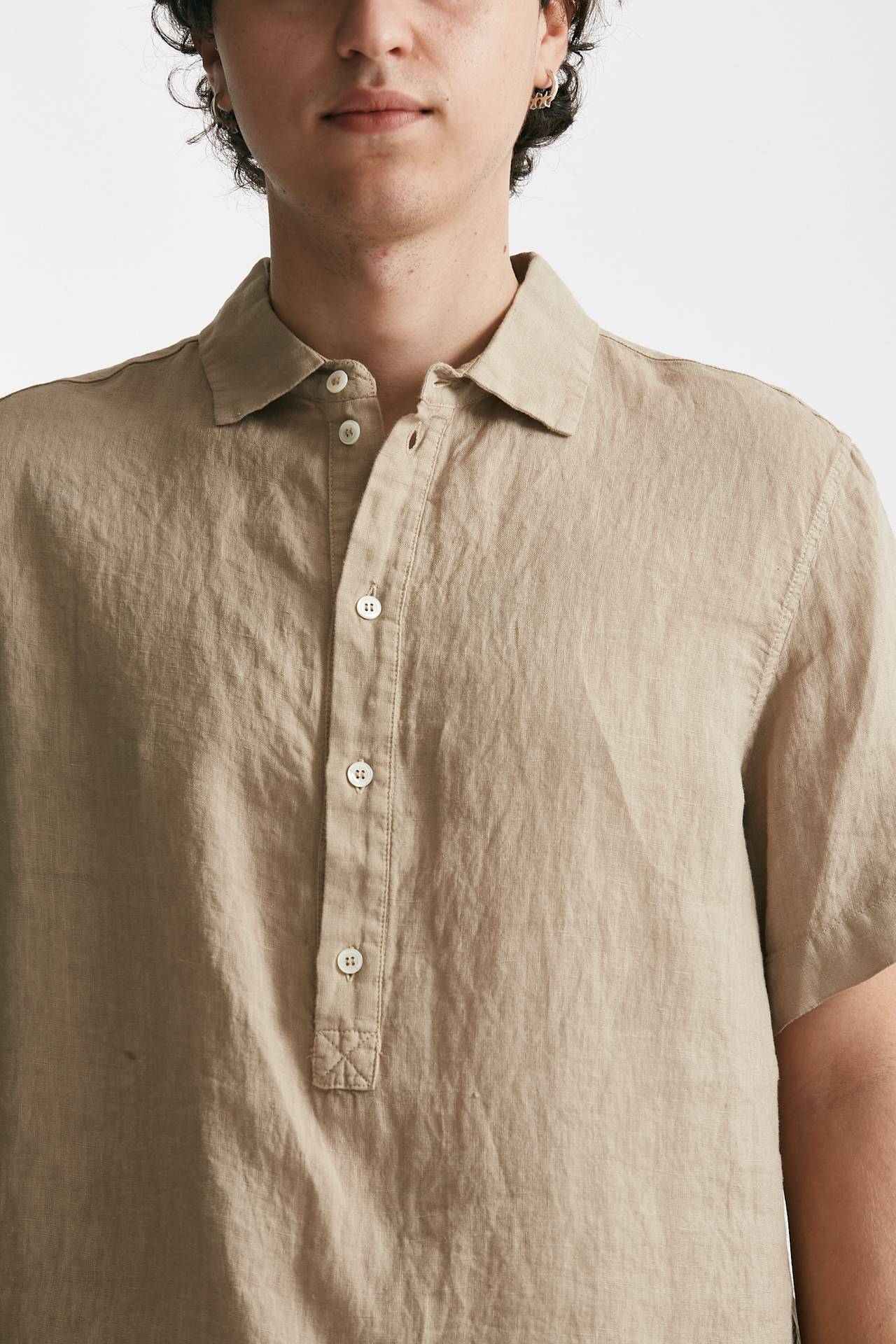 camicia in lino beige men Grifoni - 5